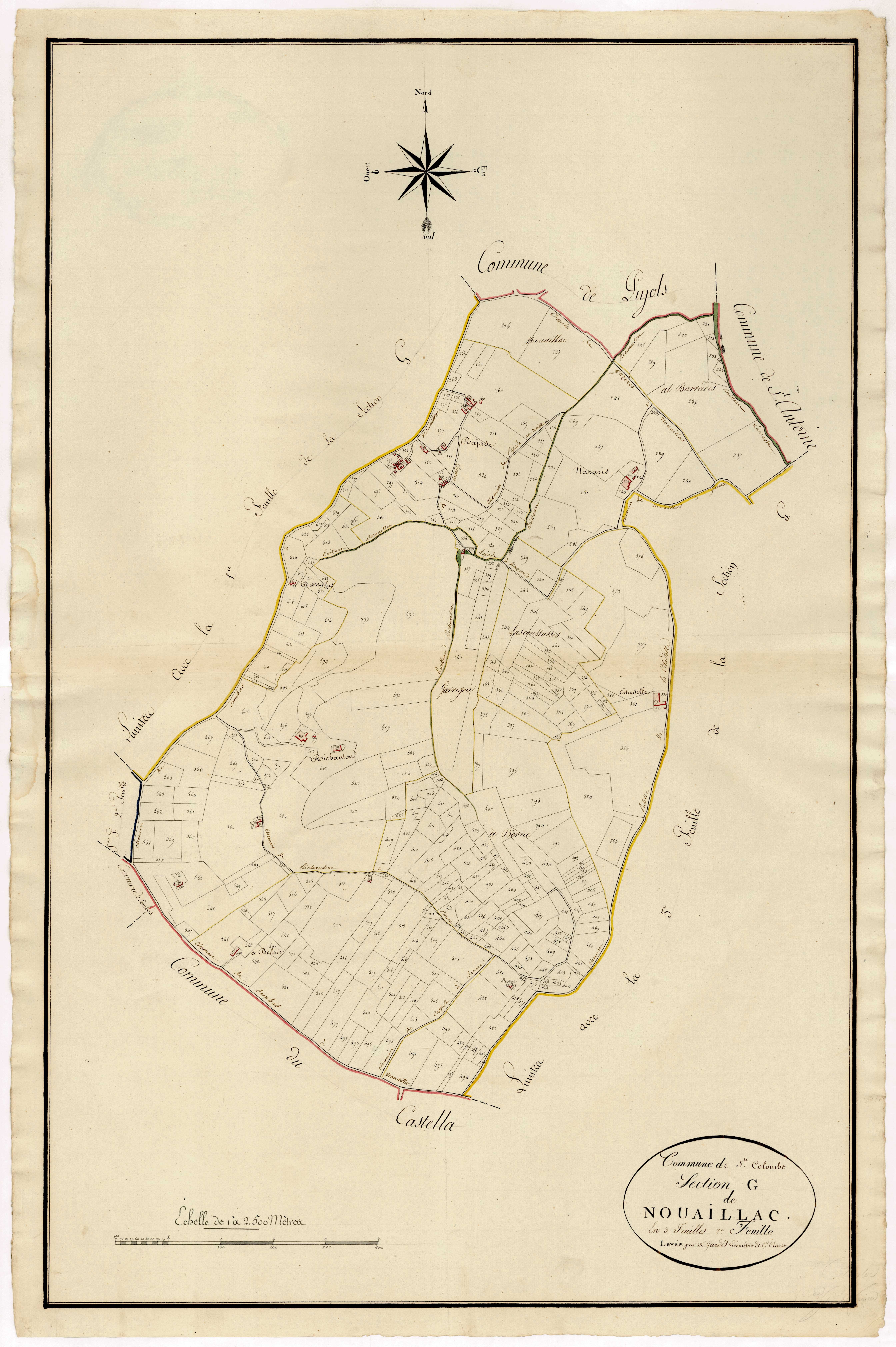 Plan primitif, atlas-G2 Nouaillac, Sainte-Colombe-de-Villeneuve