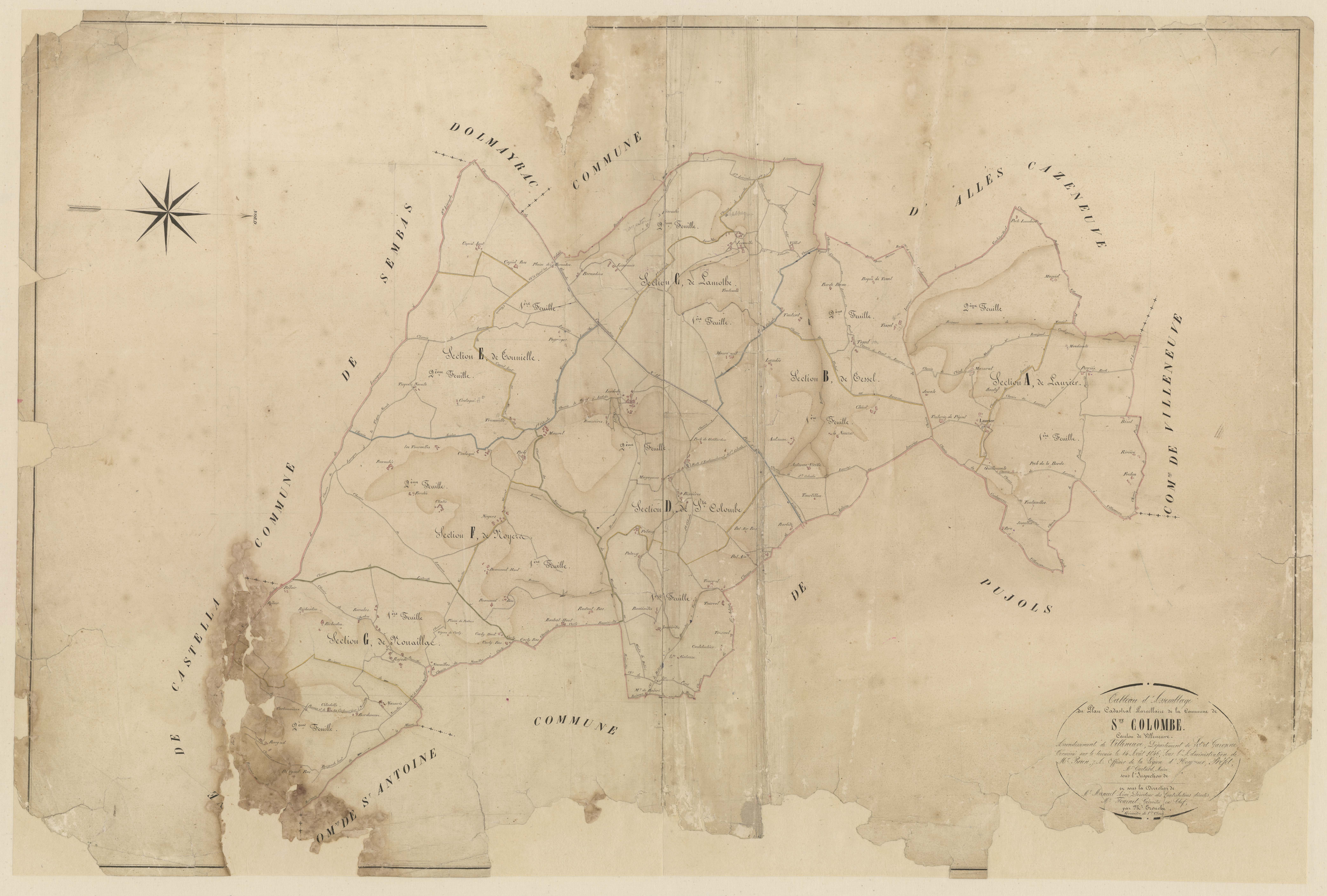 Plan napoléonien-TA, Sainte-Colombe-de-Villeneuve