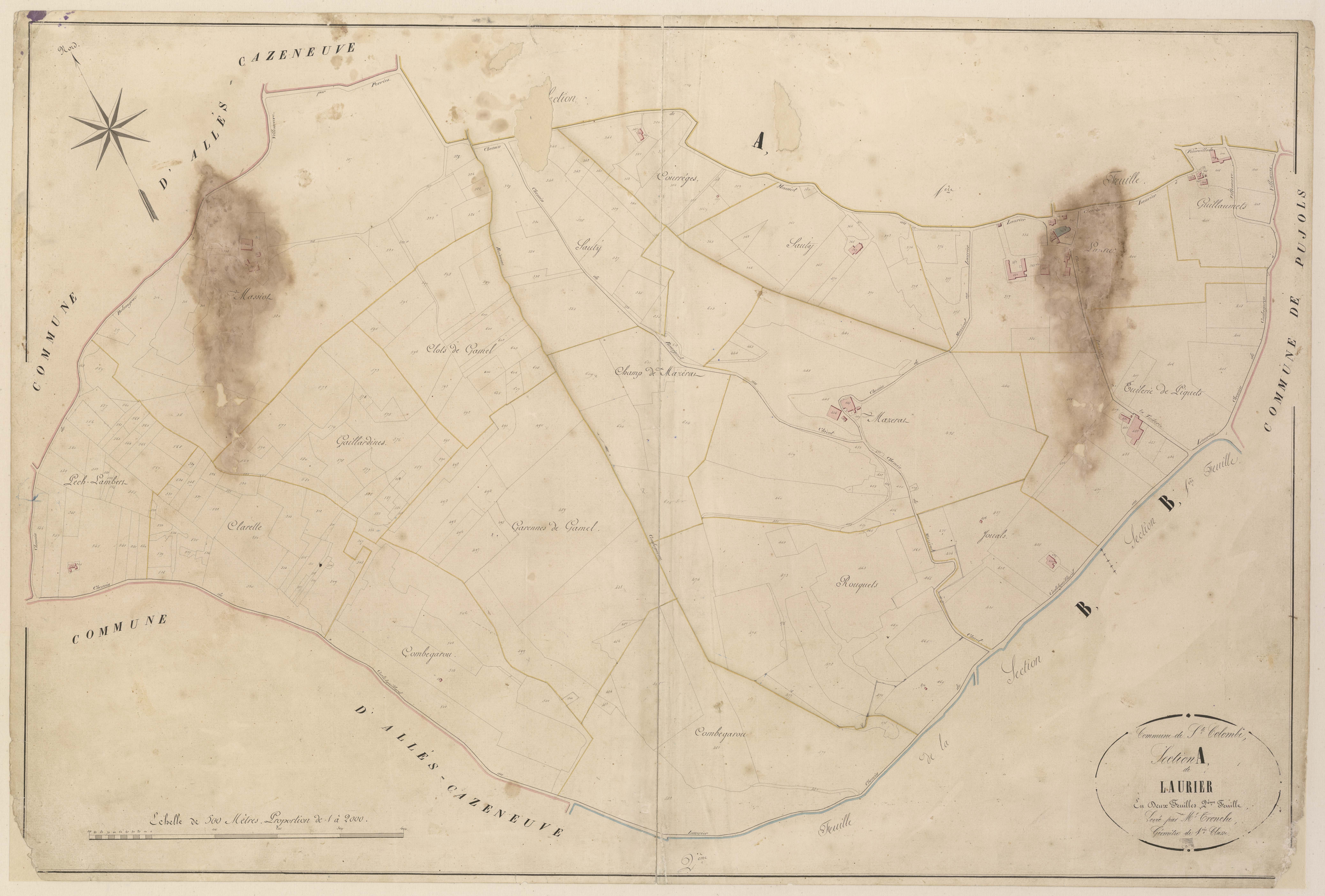 Plan napoléonien-A2 Laurier, Sainte-Colombe-de-Villeneuve