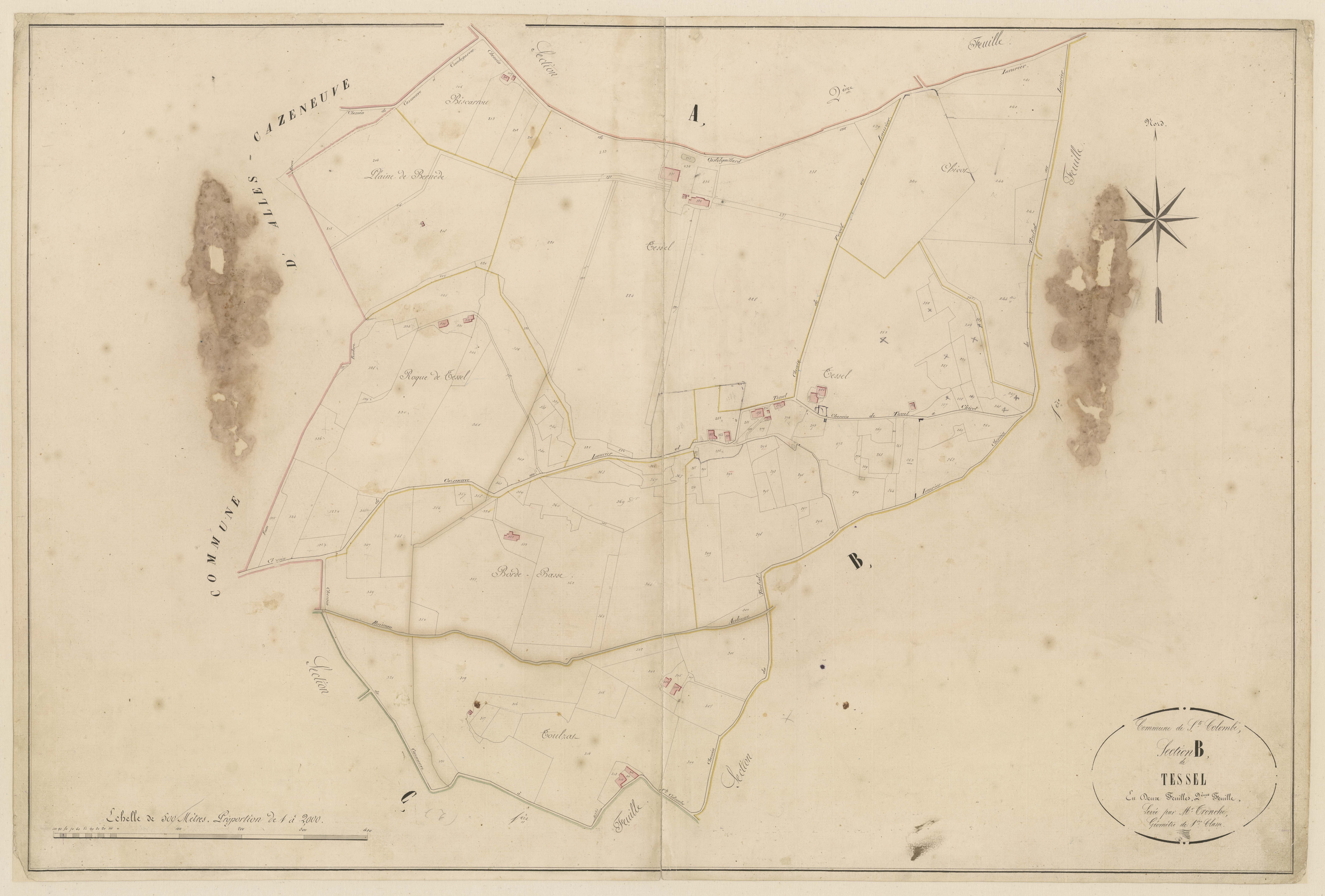 Plan napoléonien-B2 Teissel, Sainte-Colombe-de-Villeneuve