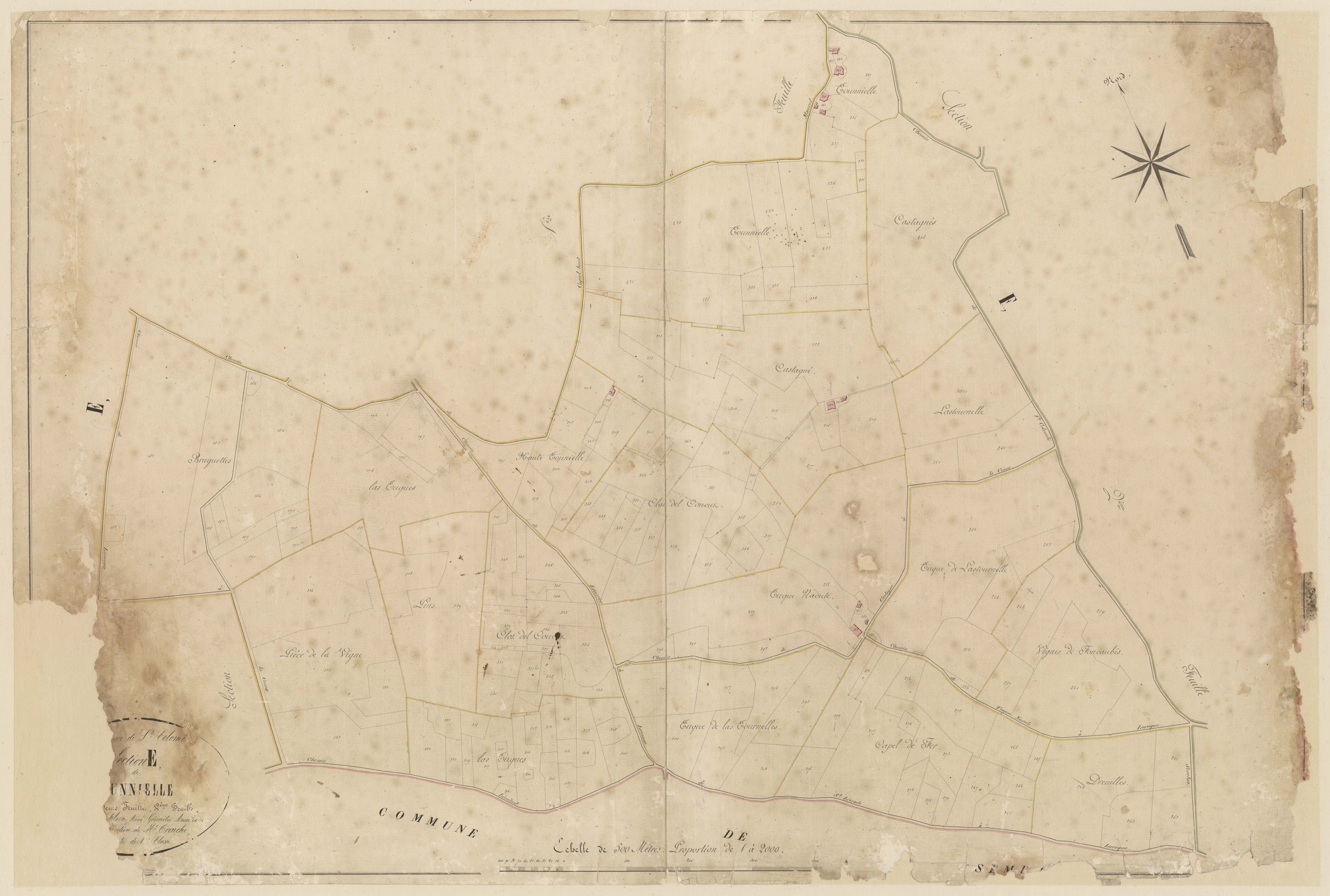 Plan napoléonien-E2 Sainte-Colombe, Sainte-Colombe-de-Villeneuve