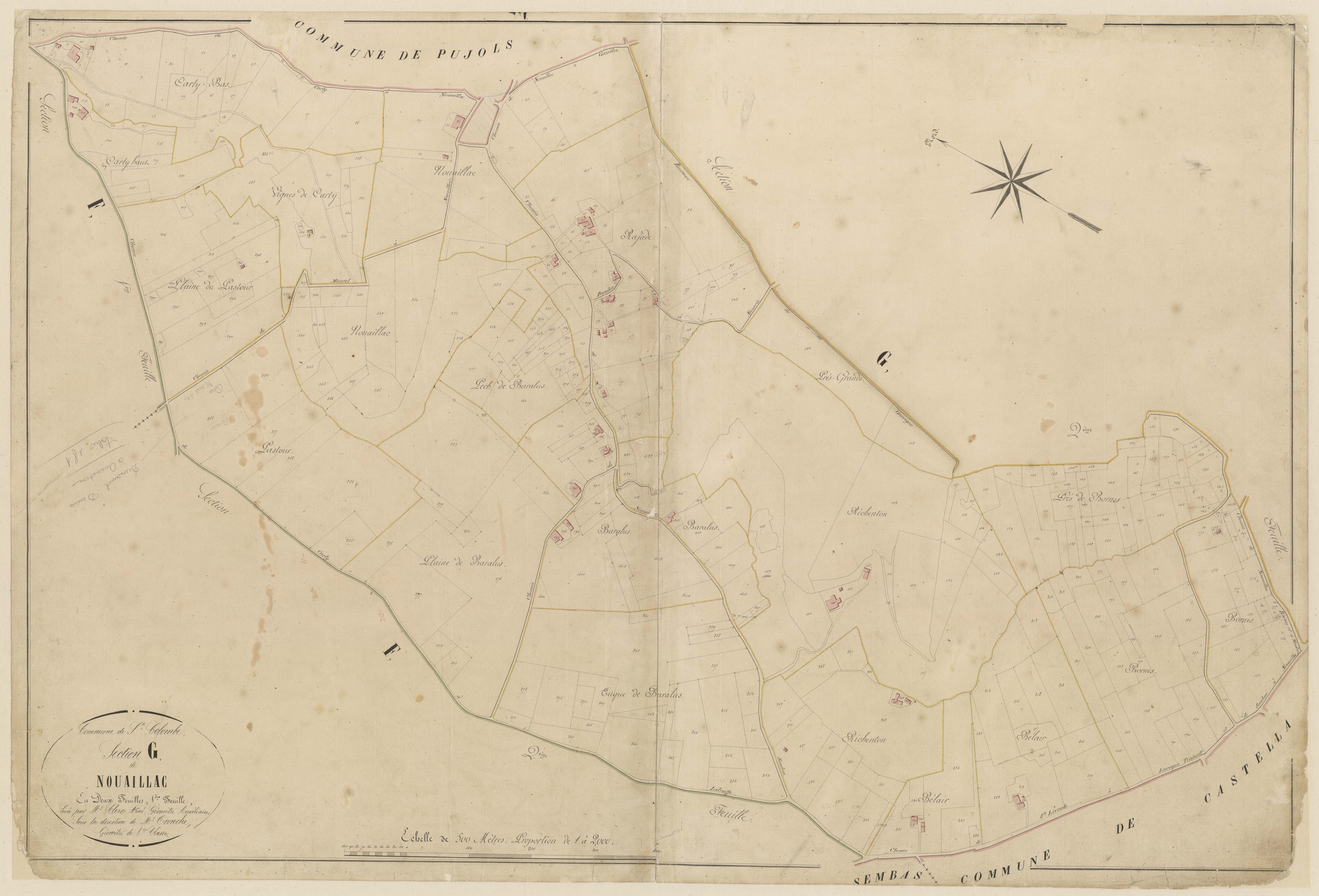 Plan napoléonien-G1 Nouaillac, Sainte-Colombe-de-Villeneuve