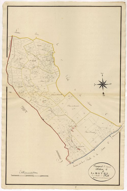 Plan primitif, atlas-C2 La Mothe, Sainte-Colombe-de-Villeneuve