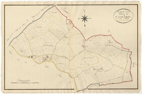 Plan primitif, atlas-E1 Sainte-Colombe, Sainte-Colombe-de-Villeneuve