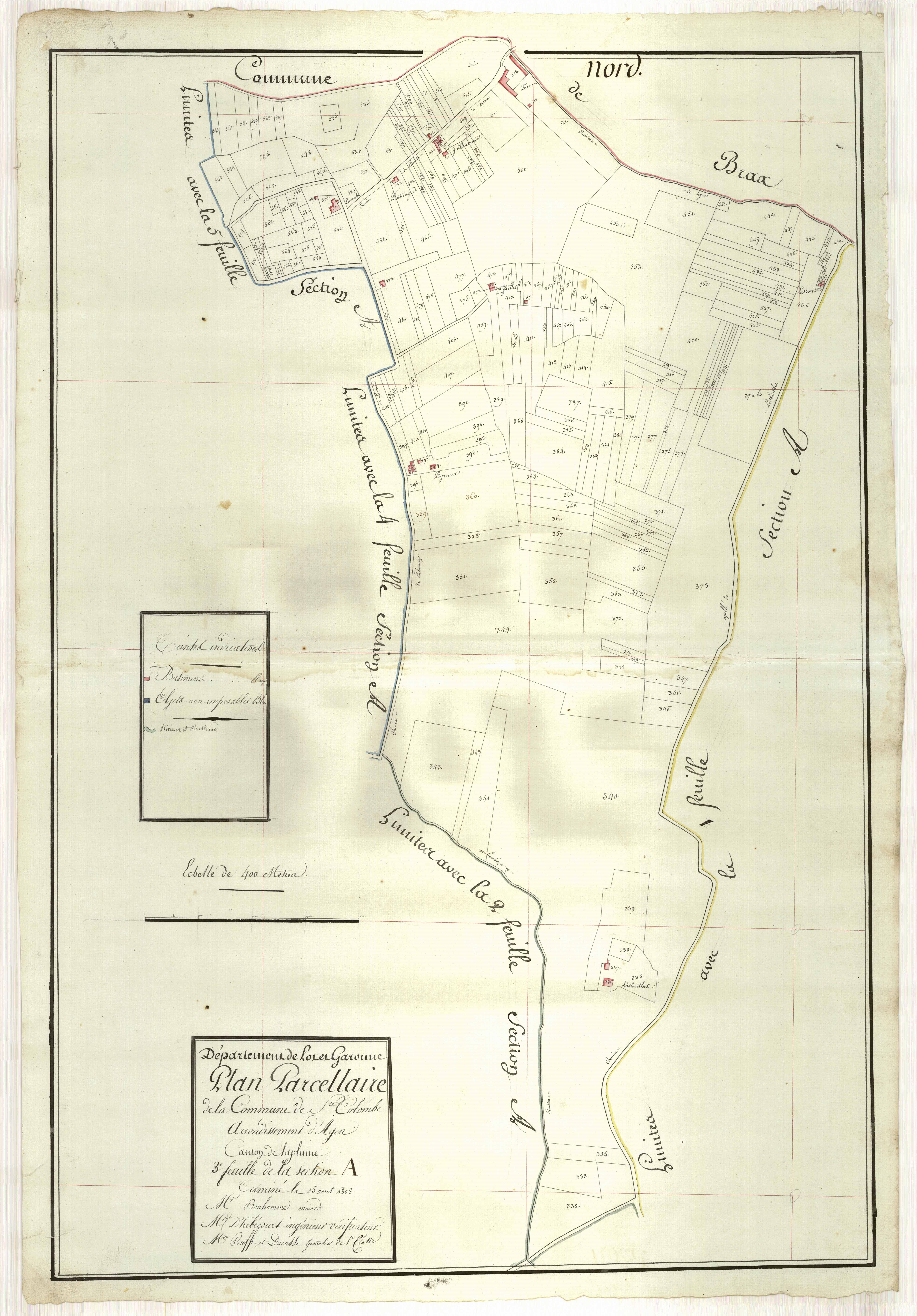 Plan primitif, atlas-A3, Sainte-Colombe-en-Bruilhois