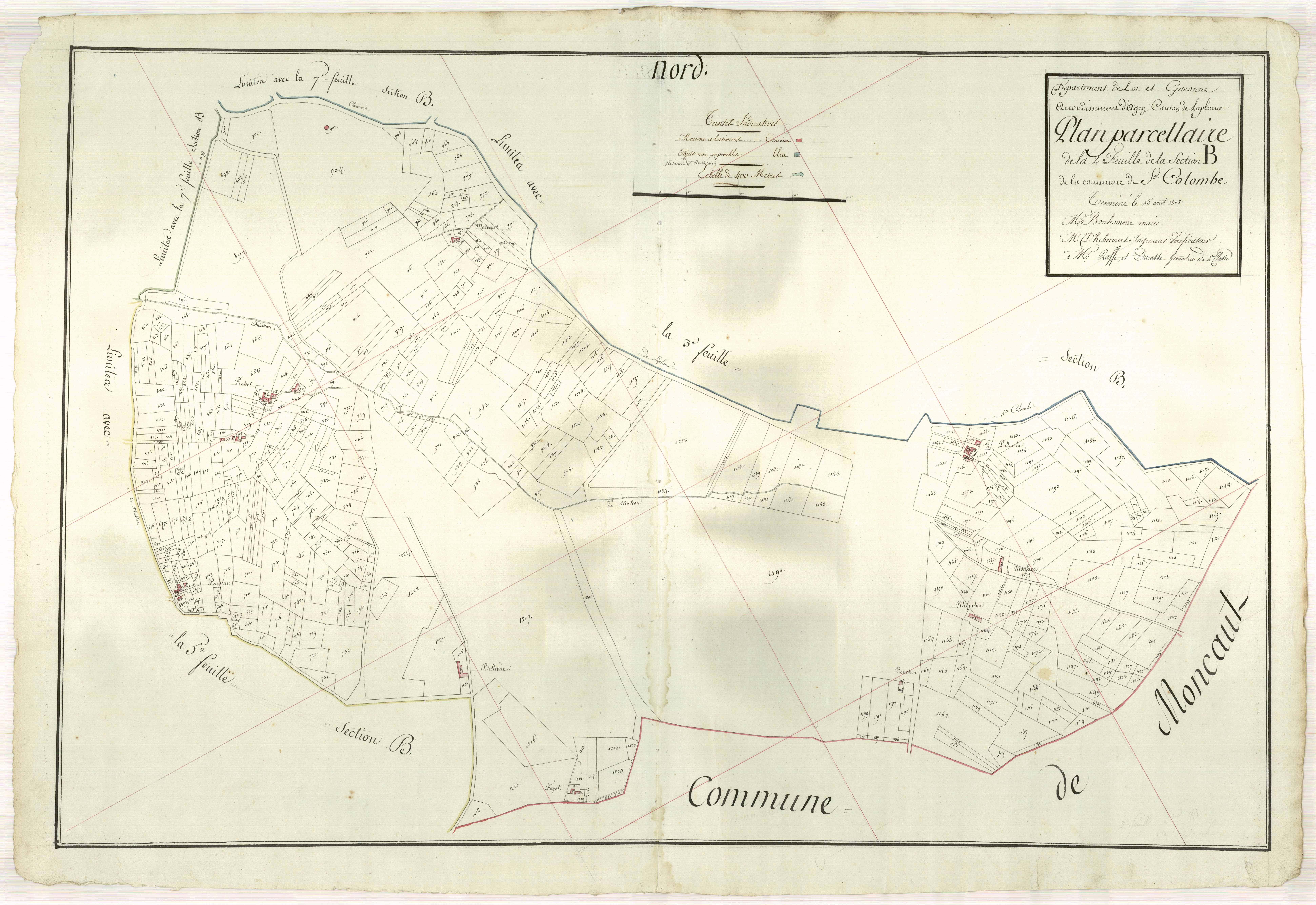 Plan primitif, atlas-B2, Sainte-Colombe-en-Bruilhois