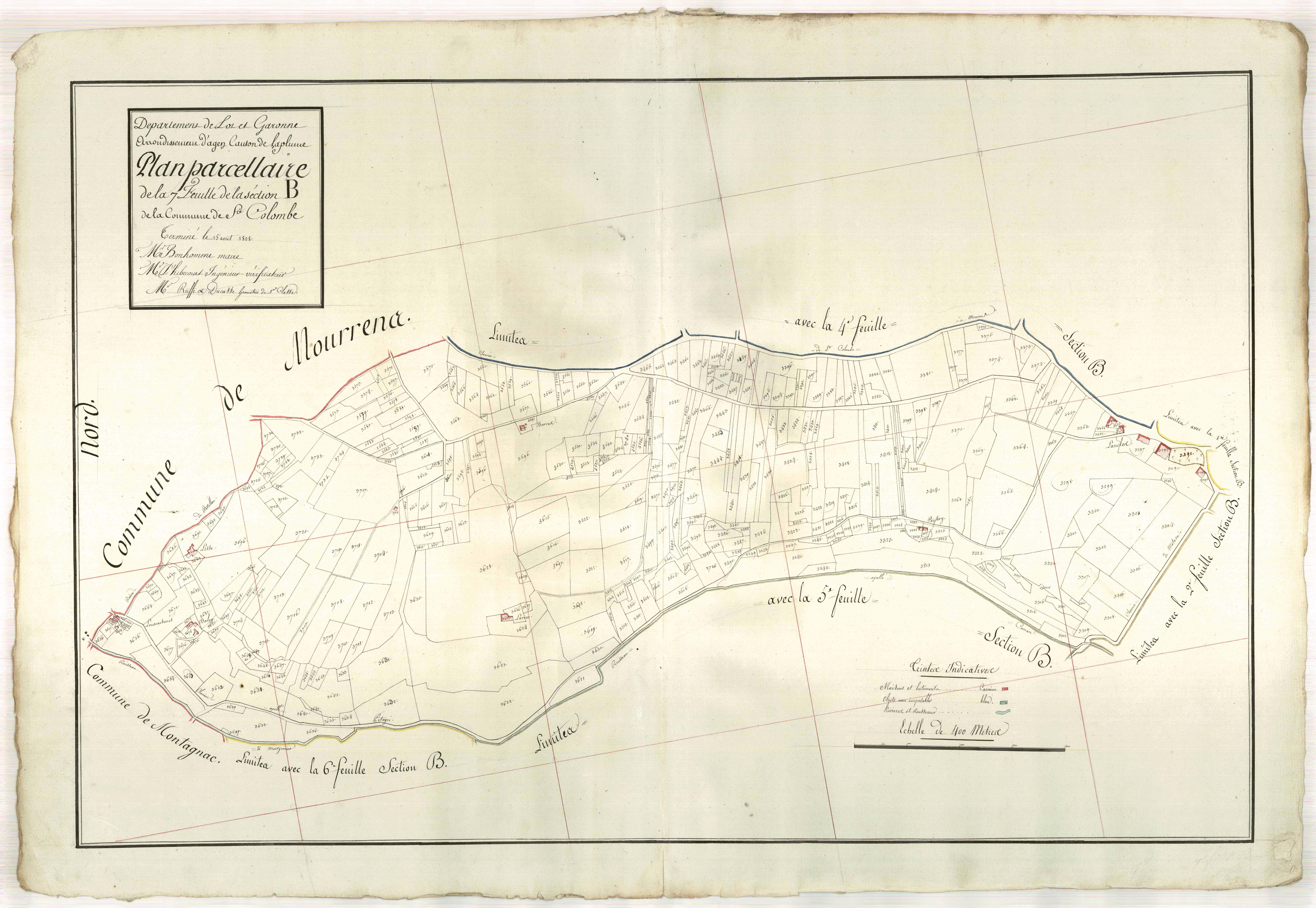 Plan primitif, atlas-B7, Sainte-Colombe-en-Bruilhois