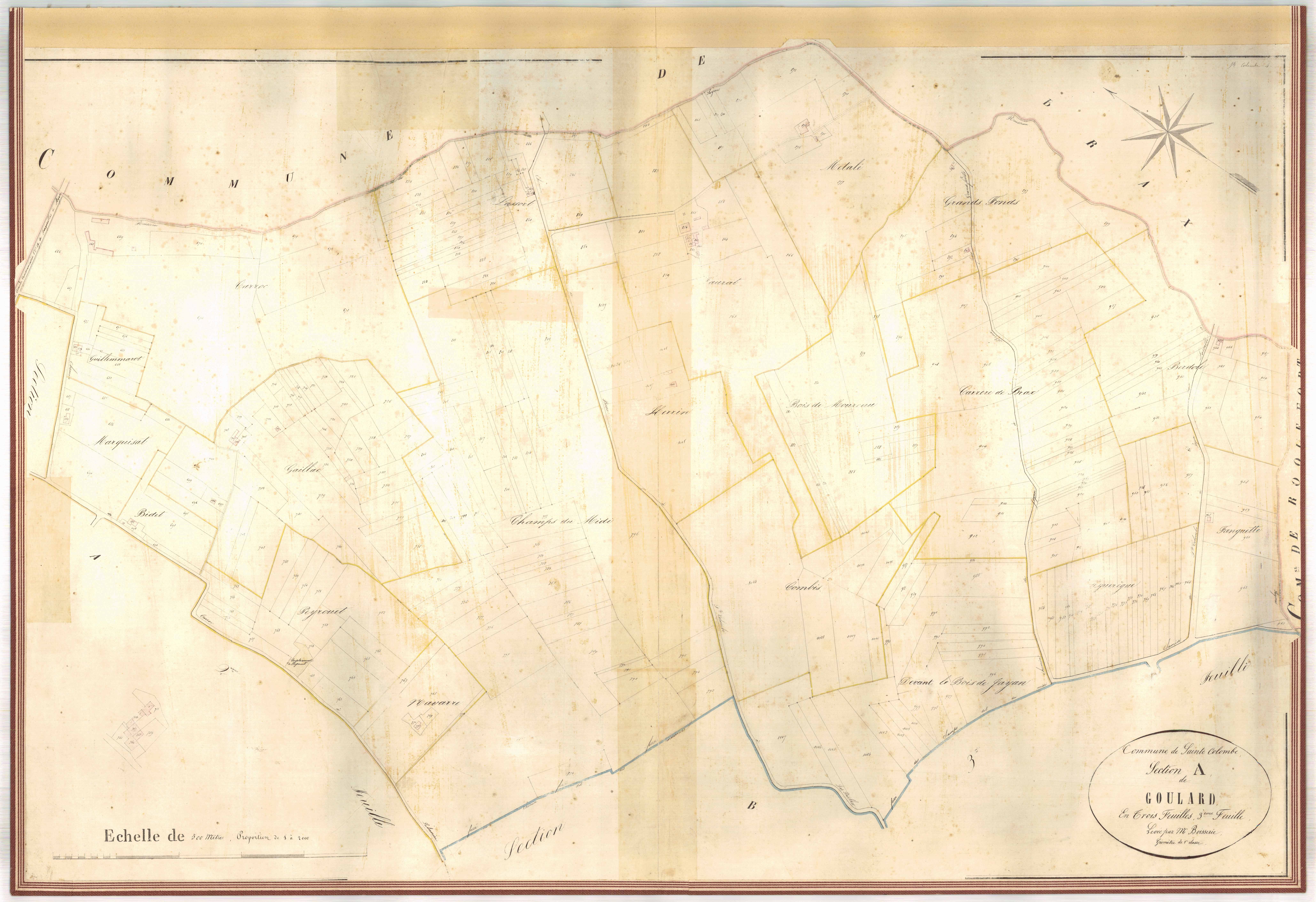 Plan napoléonien-A3 Goulard, Sainte-Colombe-en-Bruilhois