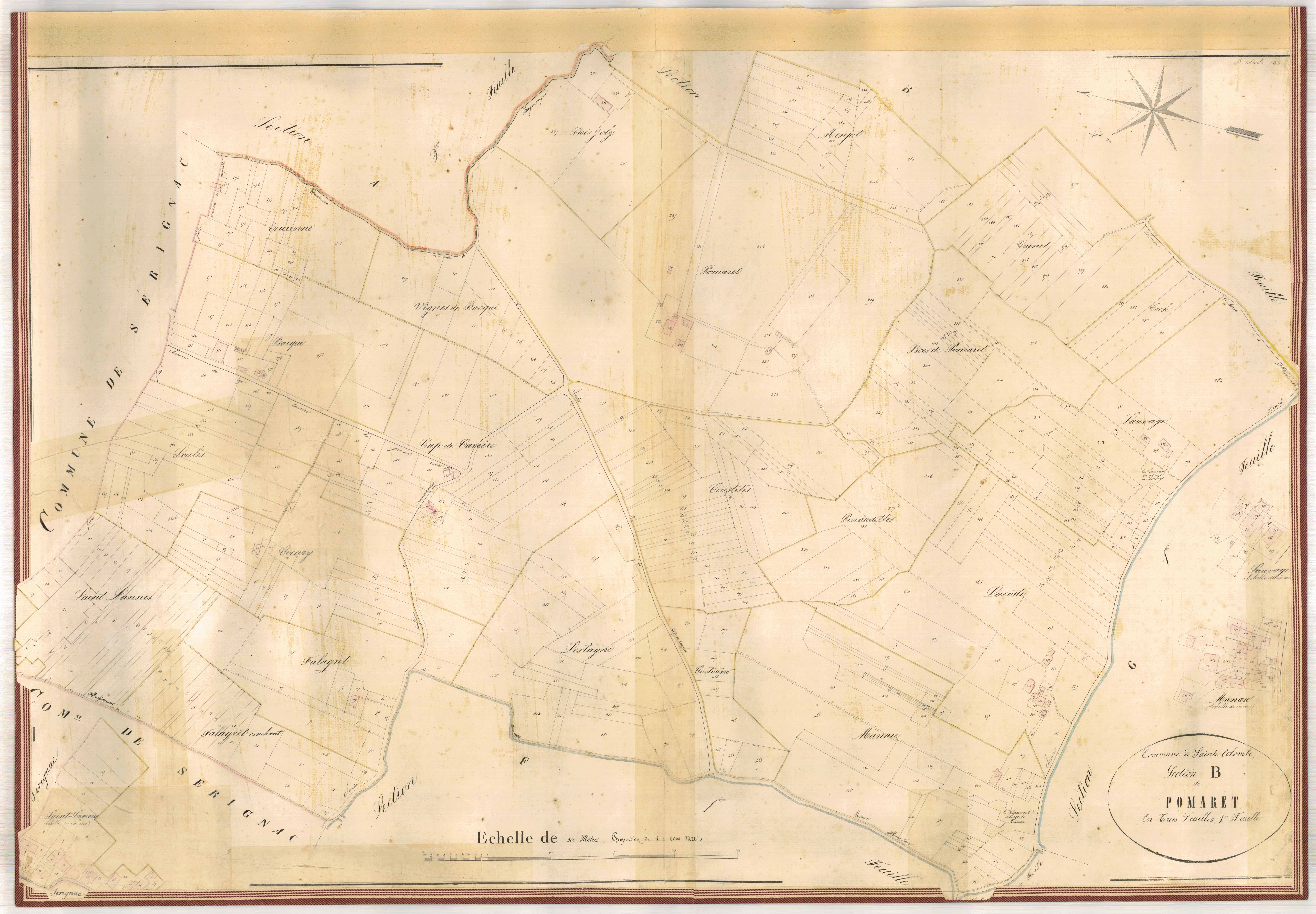 Plan napoléonien-B1 Pomaret, Sainte-Colombe-en-Bruilhois
