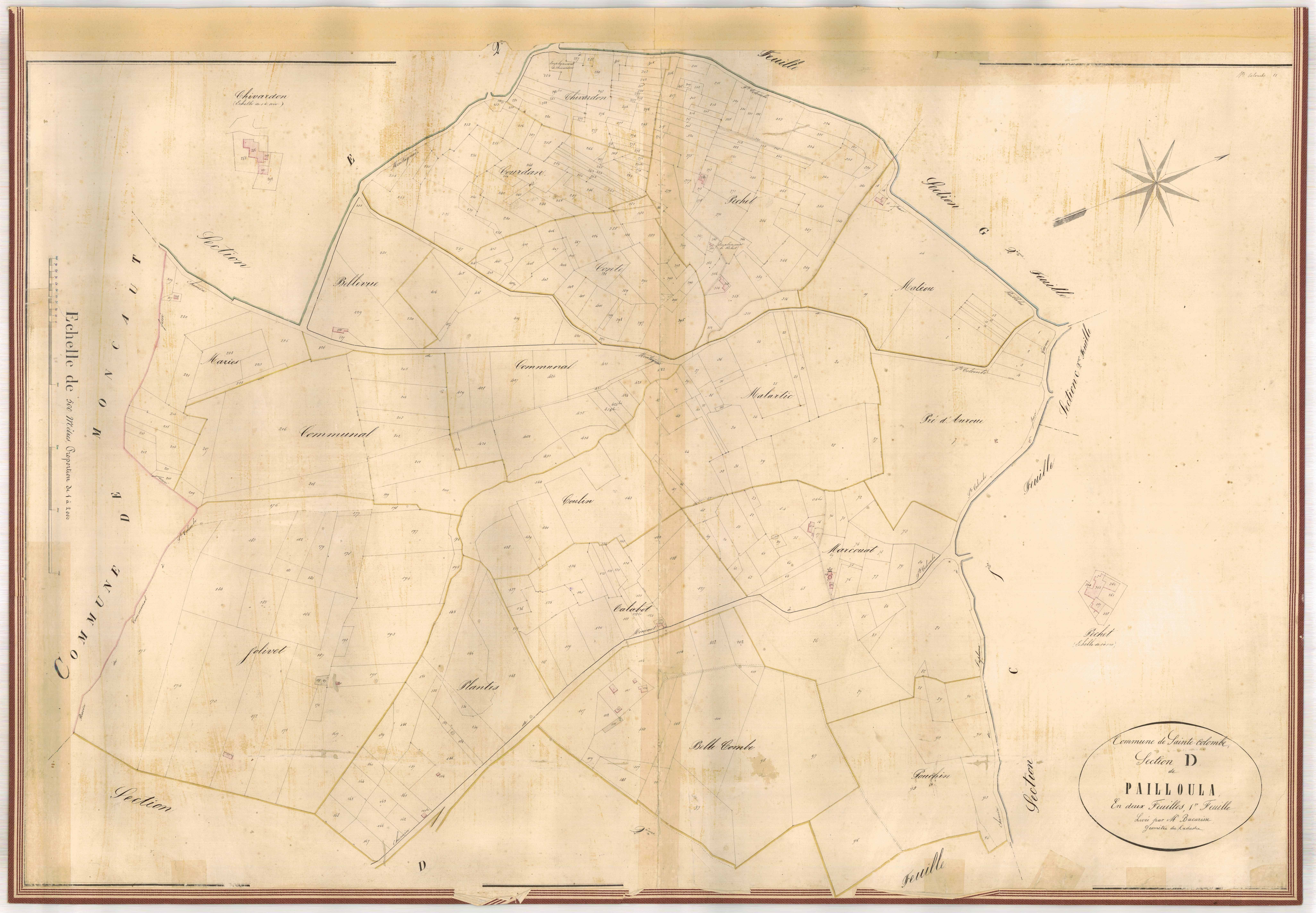Plan napoléonien-D1 Pailloula, Sainte-Colombe-en-Bruilhois