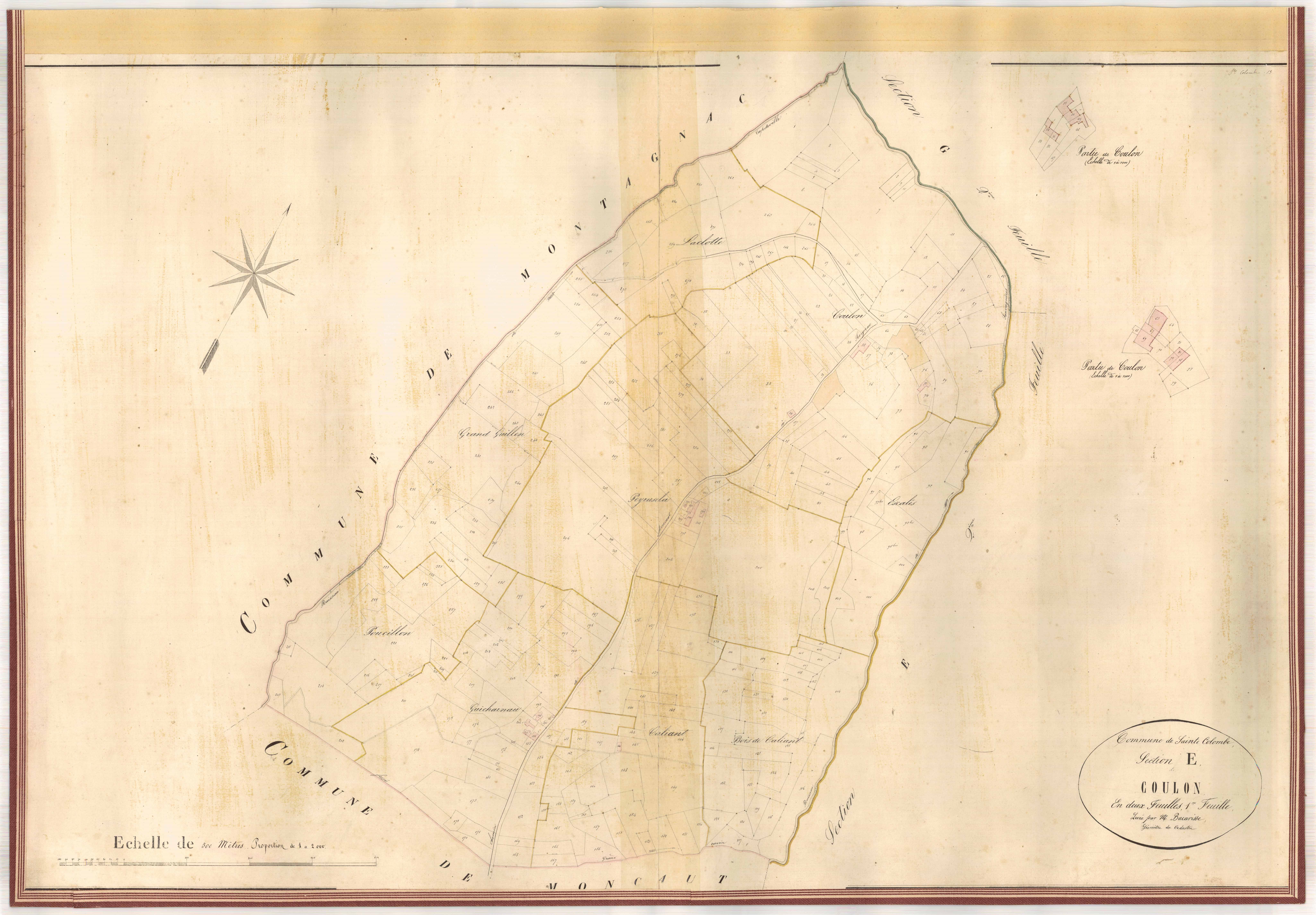 Plan napoléonien-E1 Coulon, Sainte-Colombe-en-Bruilhois
