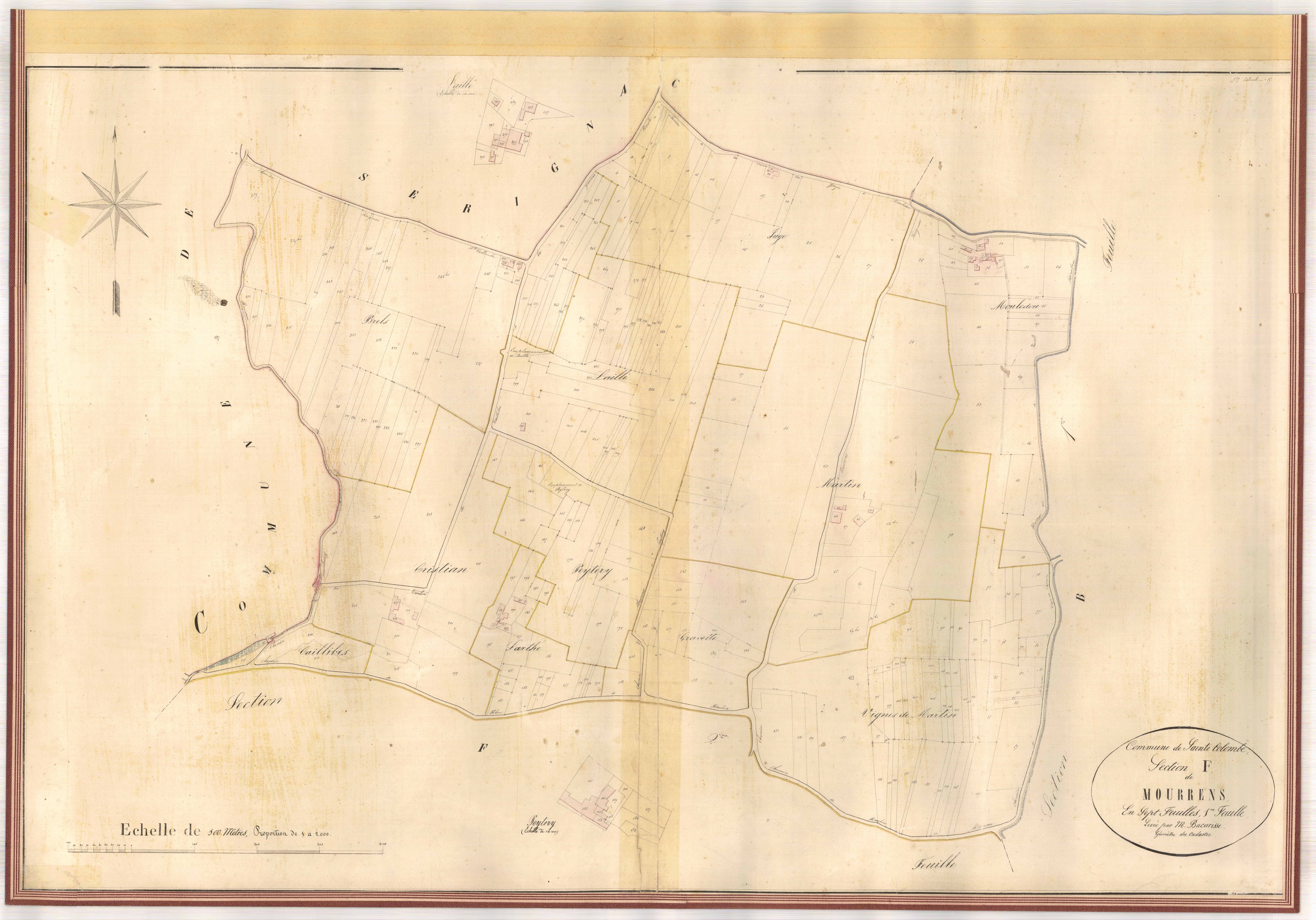 Plan napoléonien-F1 Mourrens, Sainte-Colombe-en-Bruilhois