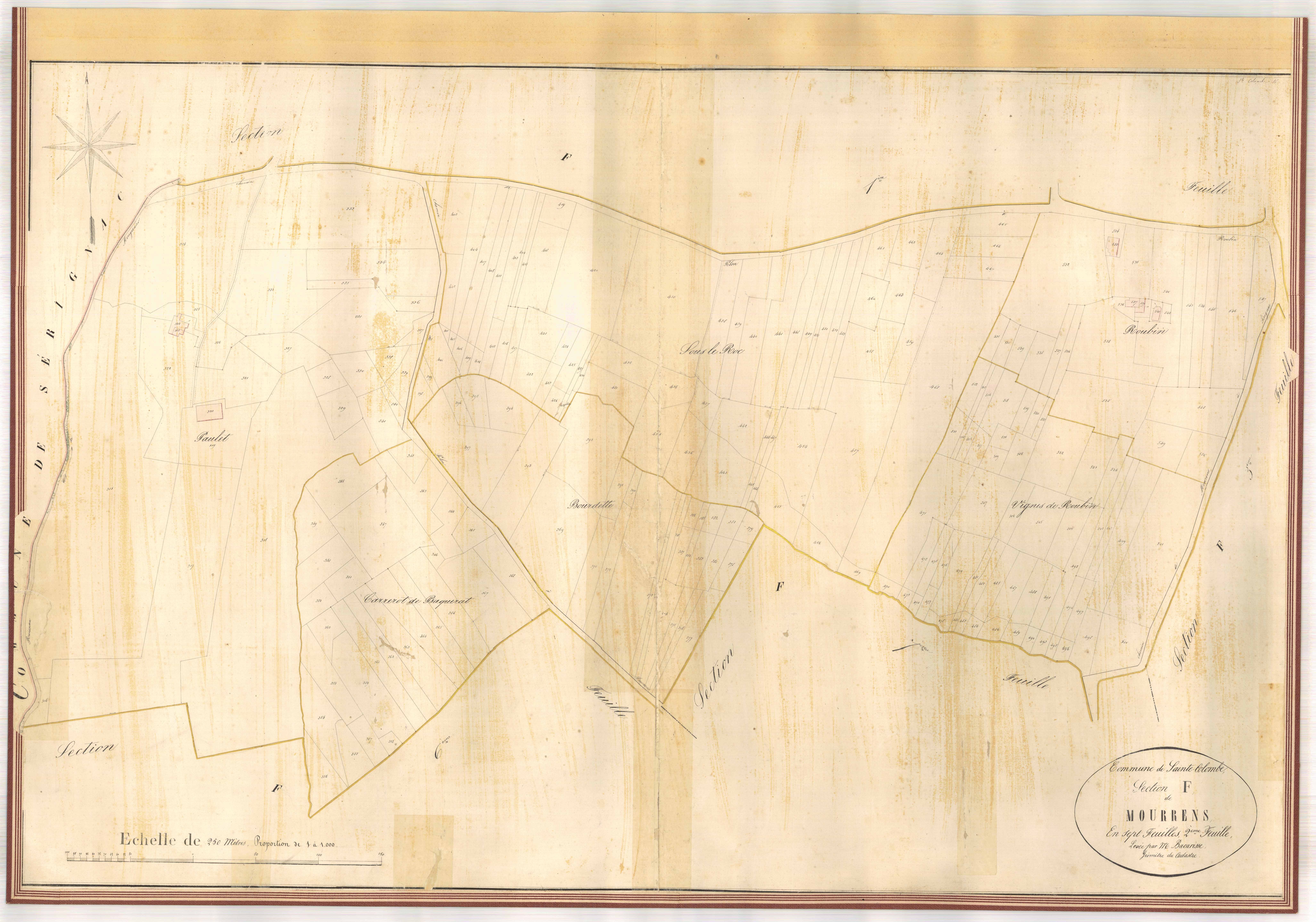 Plan napoléonien-F2 Mourrens, Sainte-Colombe-en-Bruilhois
