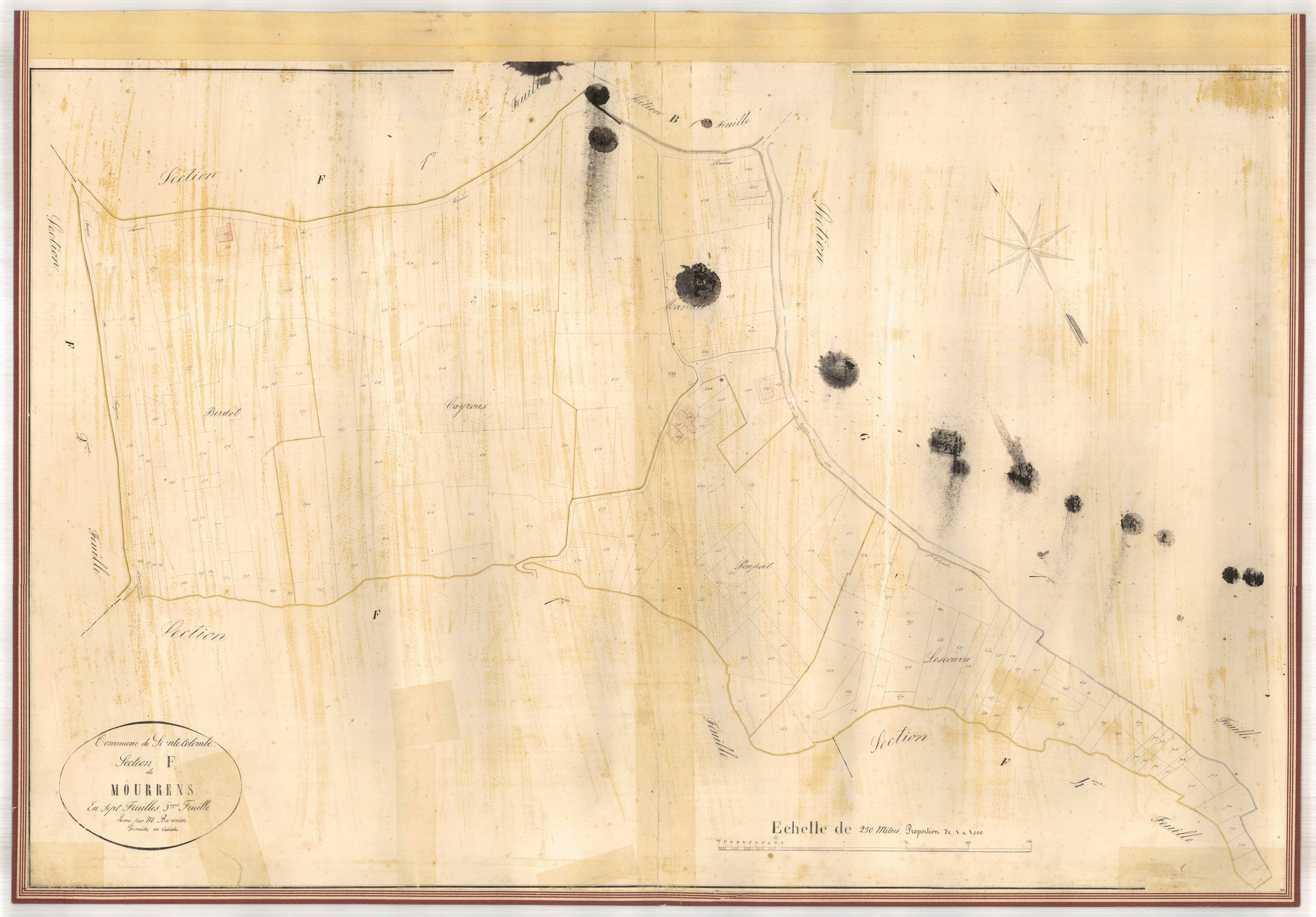 Plan napoléonien-F3 Mourrens, Sainte-Colombe-en-Bruilhois