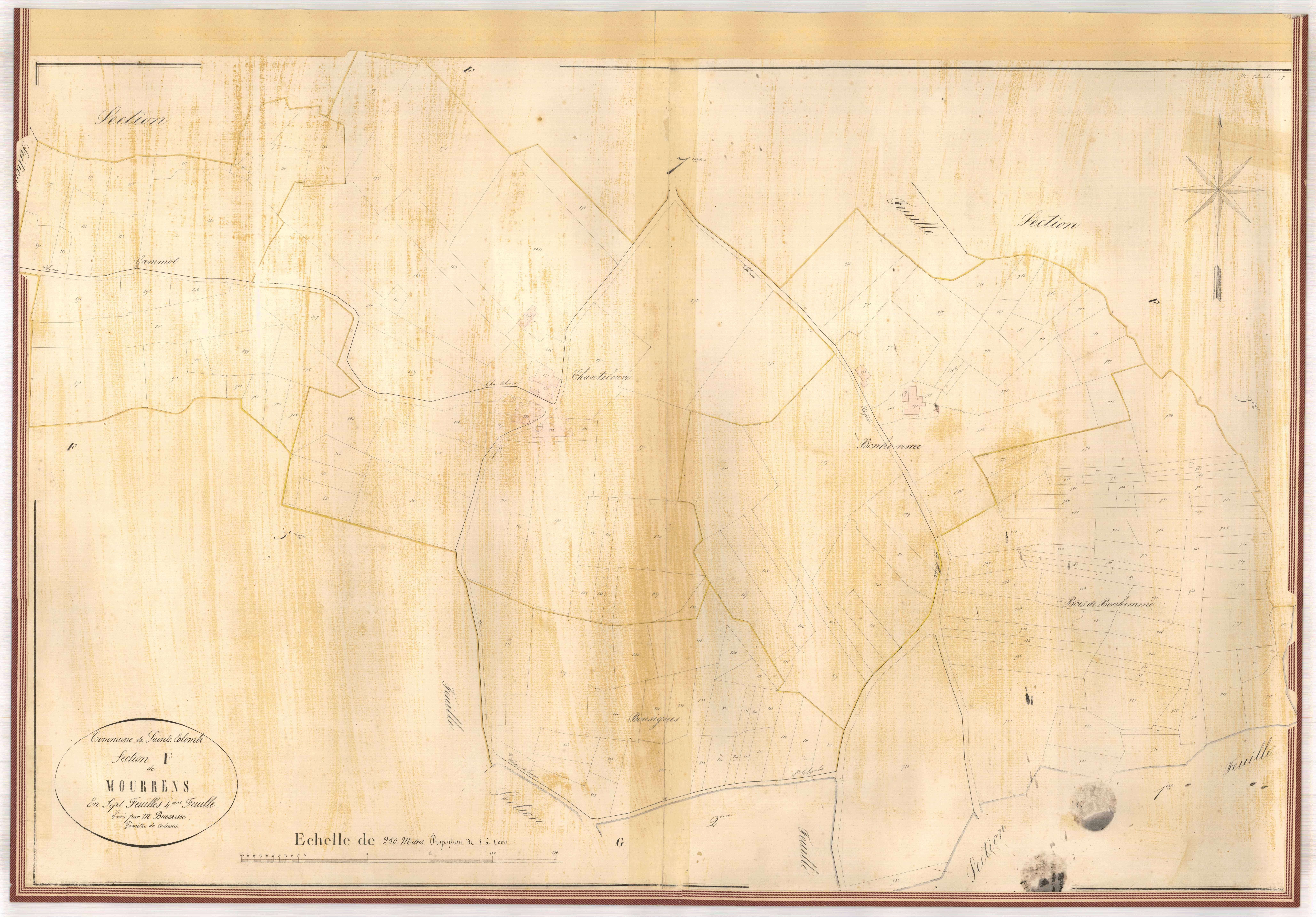 Plan napoléonien-F4 Mourrens, Sainte-Colombe-en-Bruilhois
