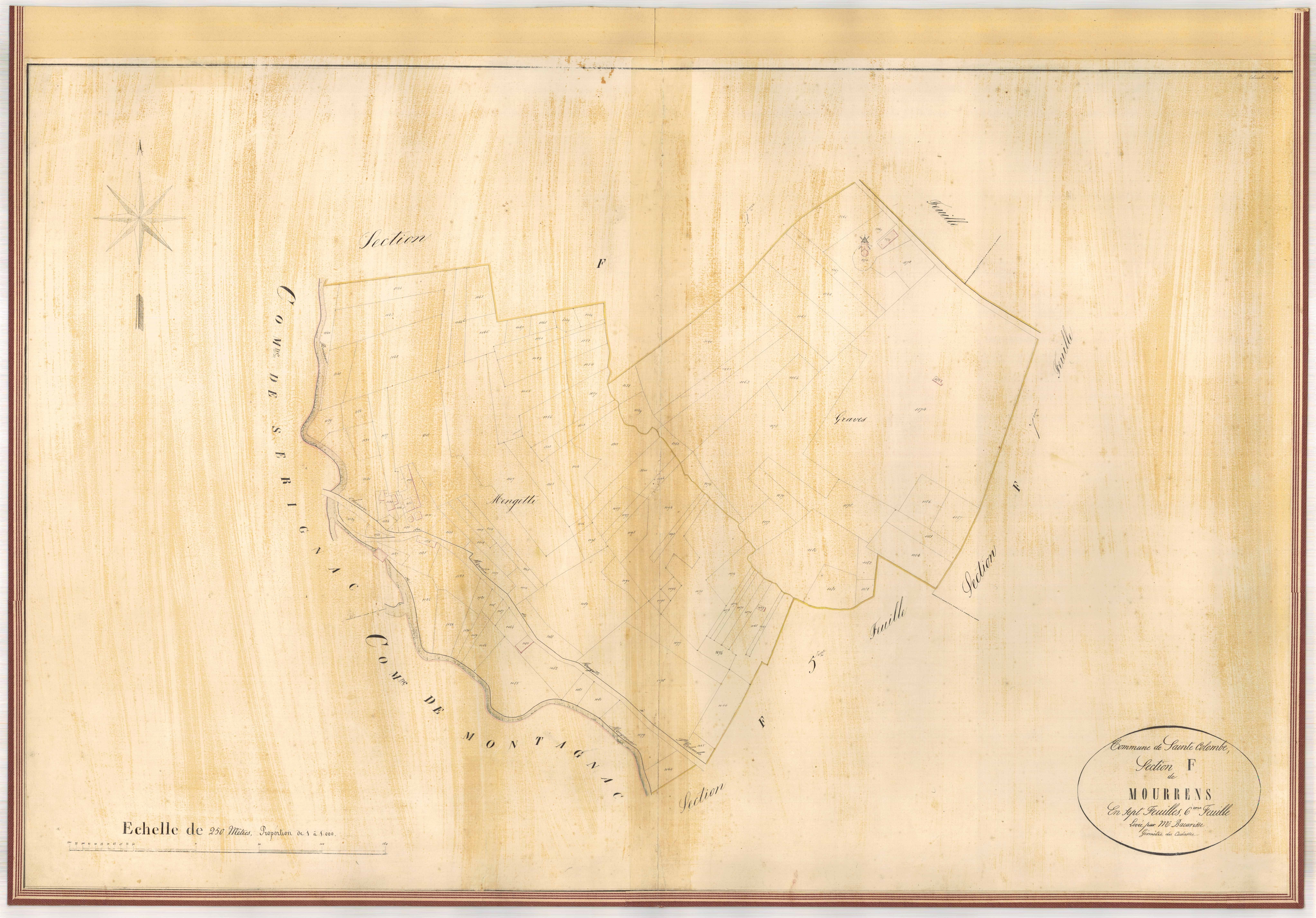 Plan napoléonien-F6 Mourrens, Sainte-Colombe-en-Bruilhois