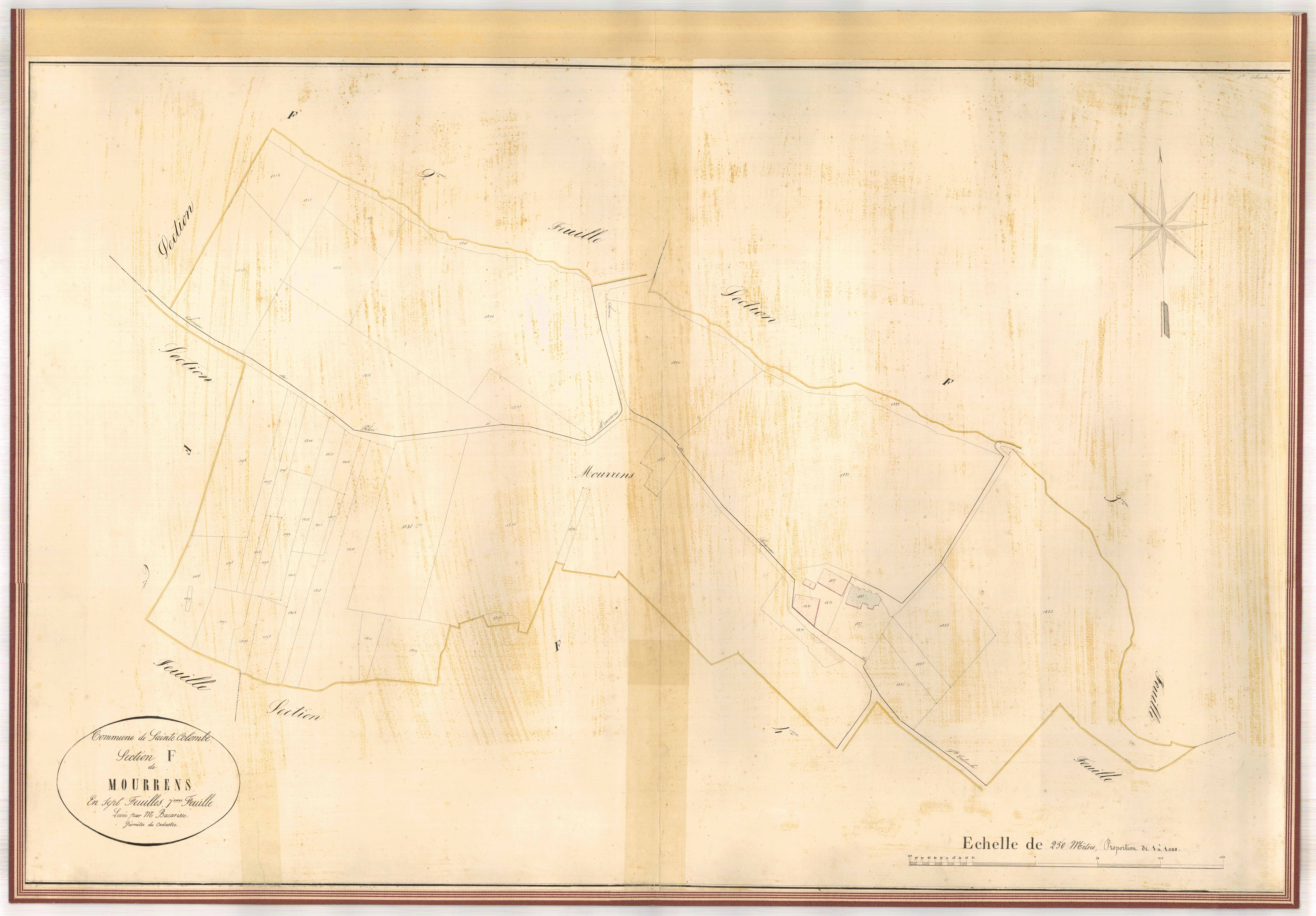 Plan napoléonien-F7 Mourrens, Sainte-Colombe-en-Bruilhois
