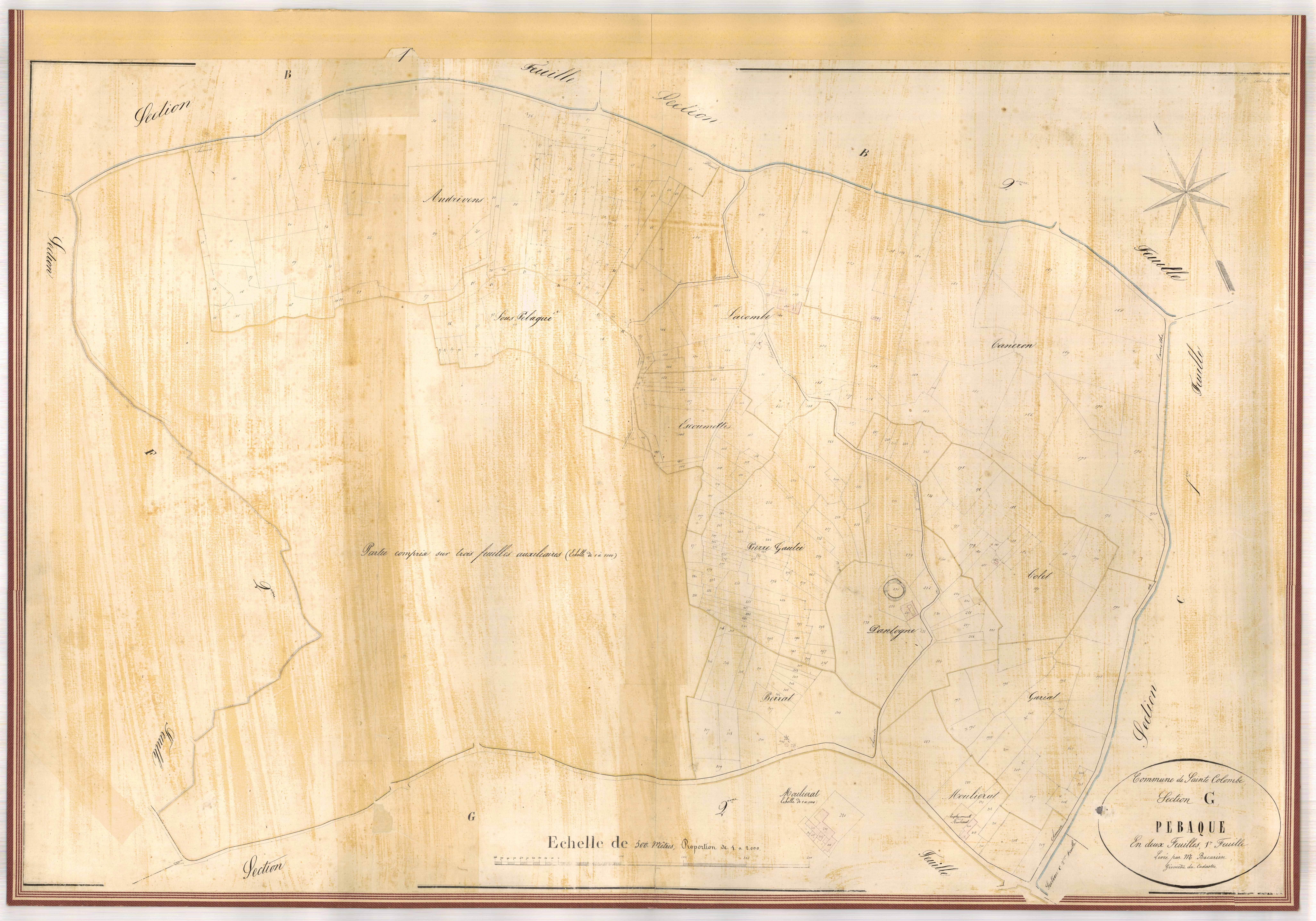 Plan napoléonien-G1 Pebaque, Sainte-Colombe-en-Bruilhois