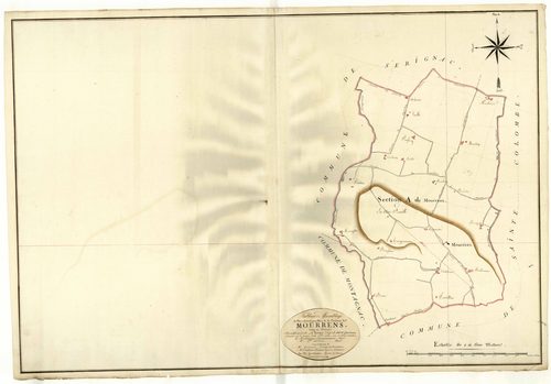 Plan napoléonien, atlas-TA, Mourrens (voir Sainte-Colombe-en-Bruilhois)