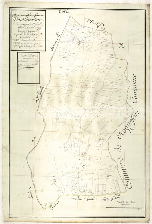 Plan primitif, atlas-A1, Sainte-Colombe-en-Bruilhois