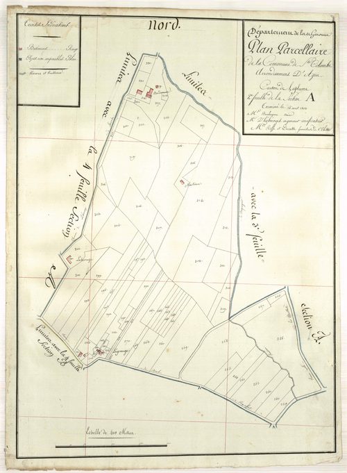 Plan primitif, atlas-A2, Sainte-Colombe-en-Bruilhois