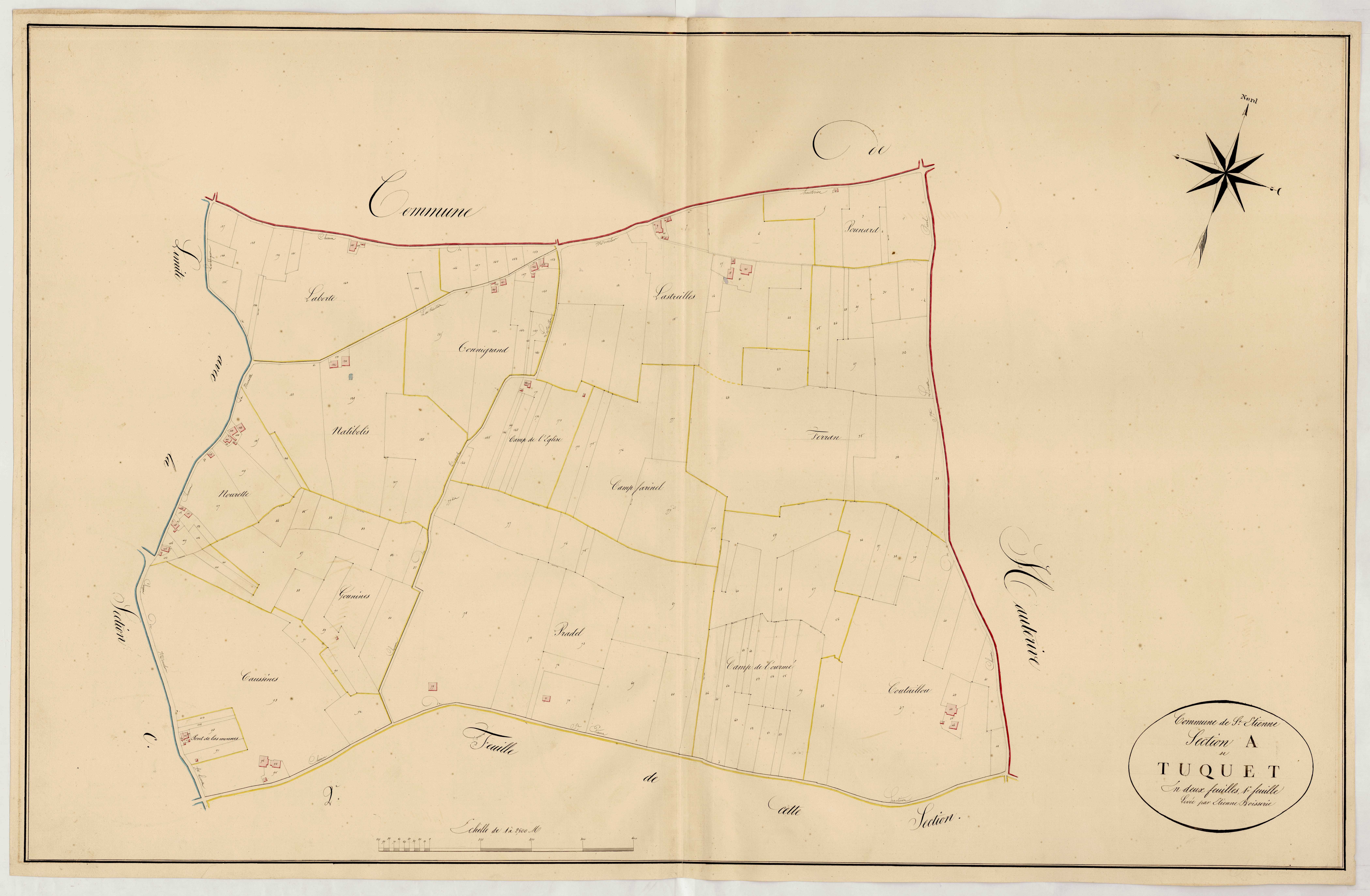 Plan napoléonien, atlas-A1 Tuquet, Saint-Étienne-de-Fougères
