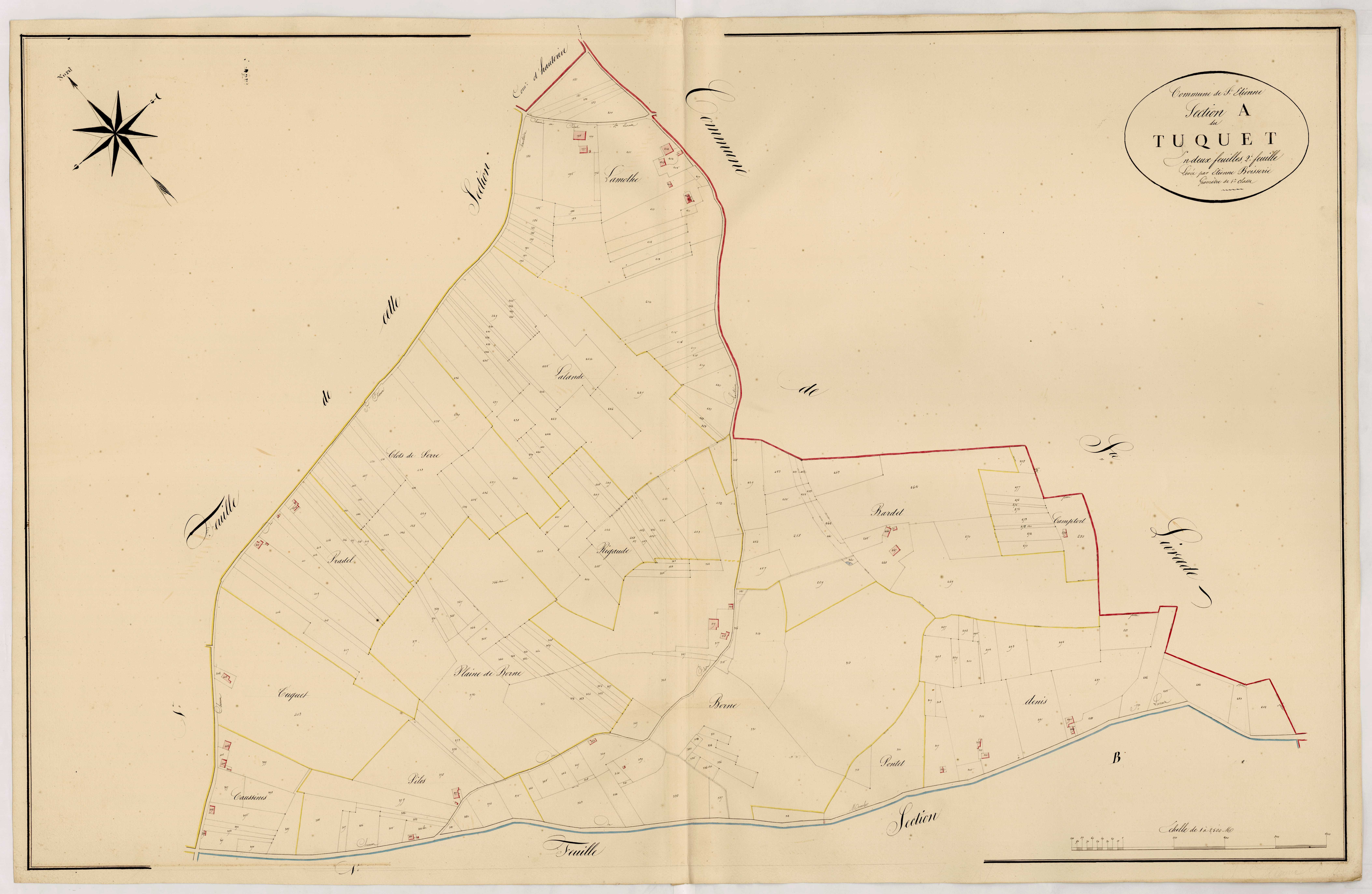 Plan napoléonien, atlas-A2 Tuquet, Saint-Étienne-de-Fougères