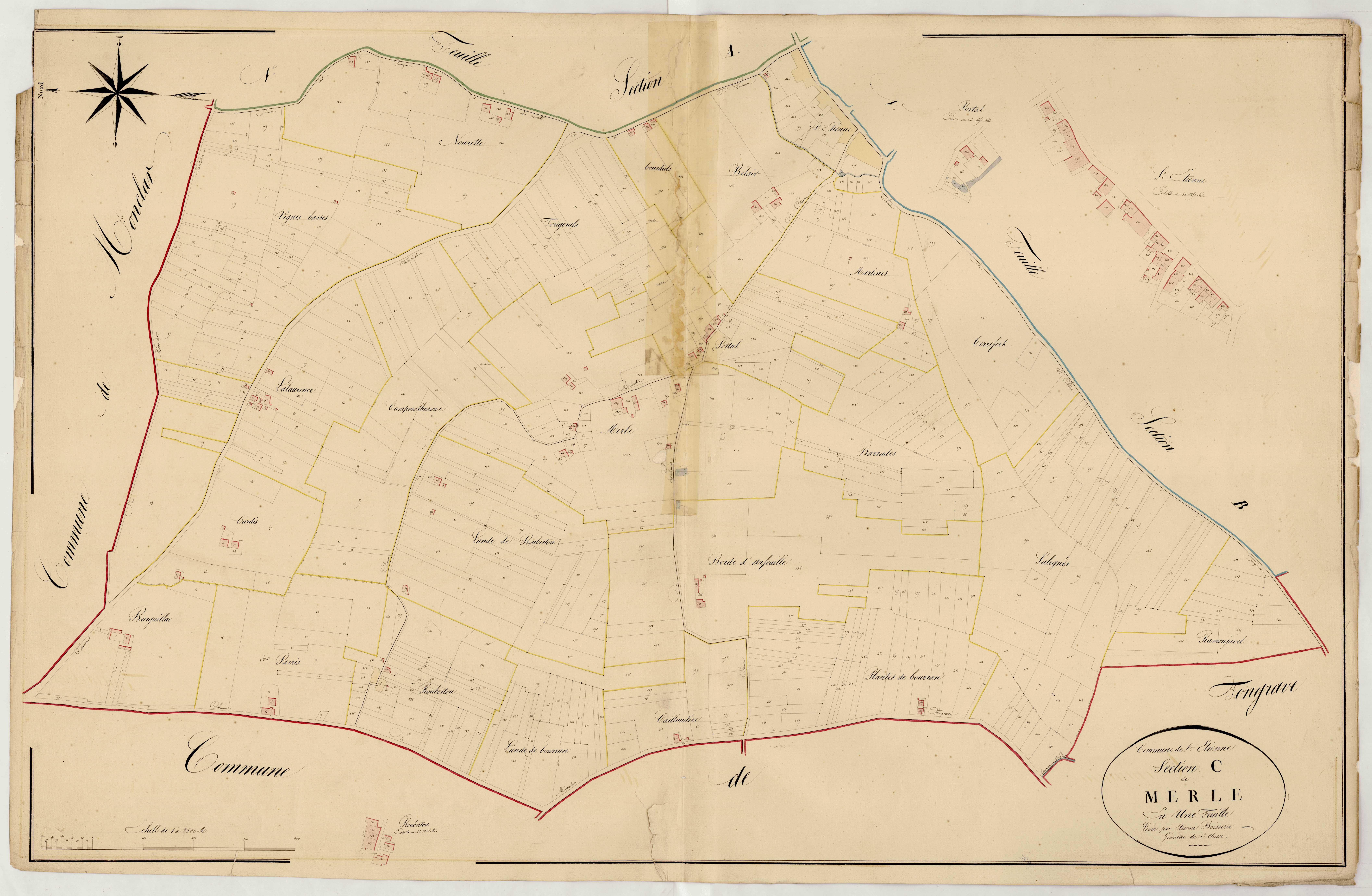 Plan napoléonien, atlas-C Merle, Saint-Étienne-de-Fougères