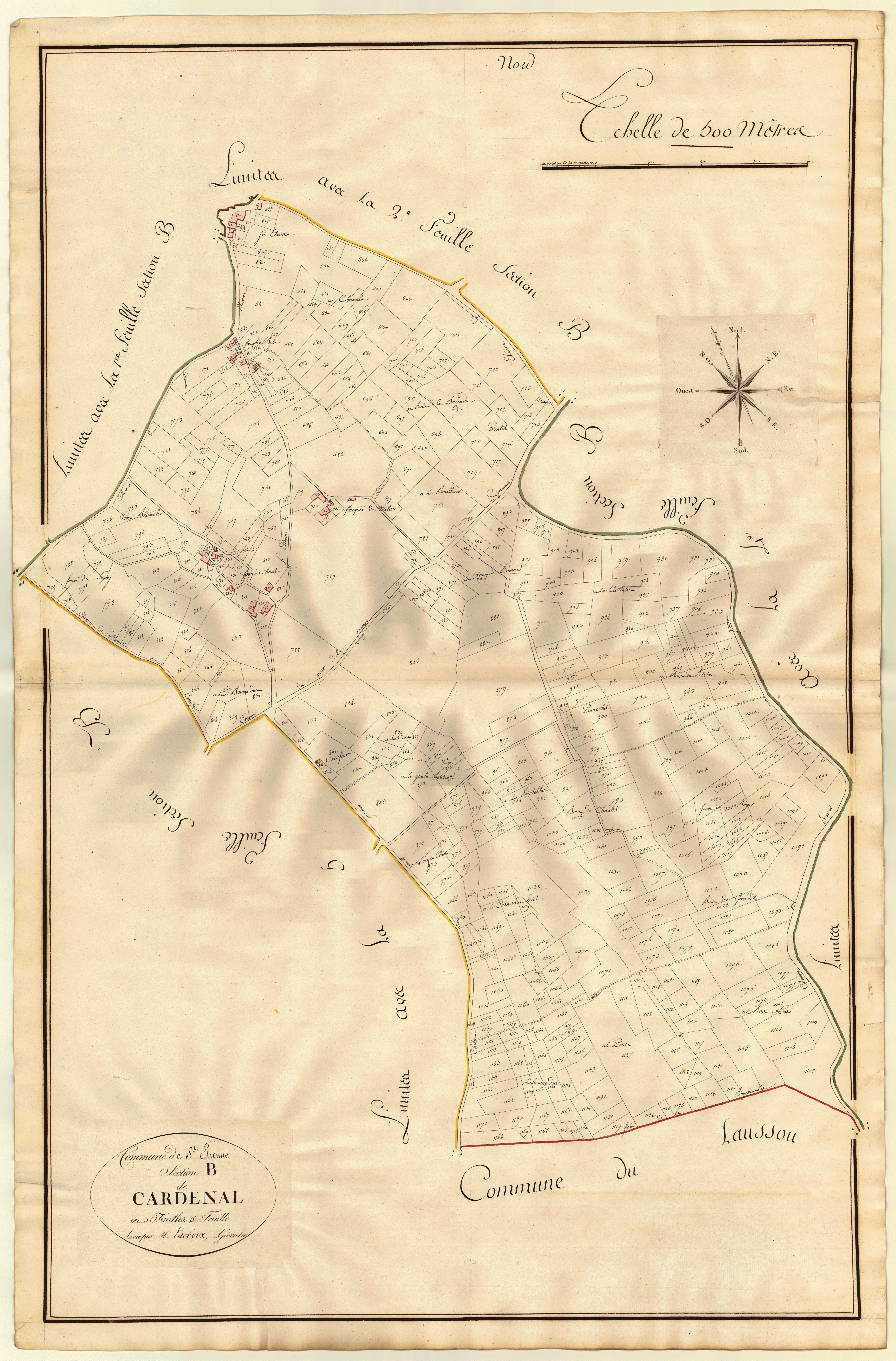 Plan primitif, atlas-B3 Cardenal, Saint-Étienne-de-Villeréal