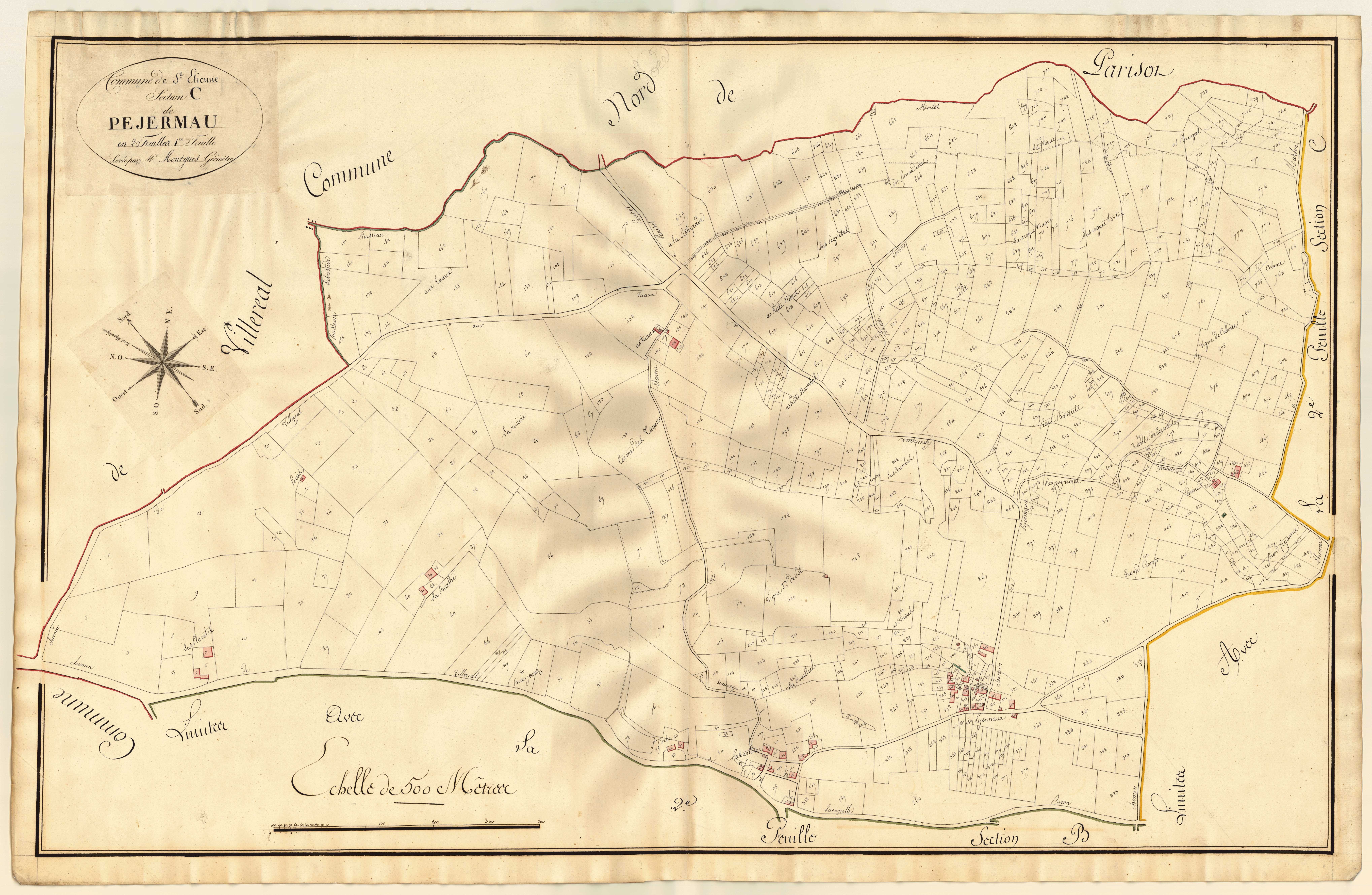 Plan primitif, atlas-C1 Pejermau, Saint-Étienne-de-Villeréal