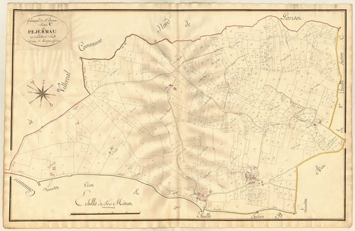 Plan primitif, atlas-C1  Pejermau, Saint-Étienne-de-Villeréal
