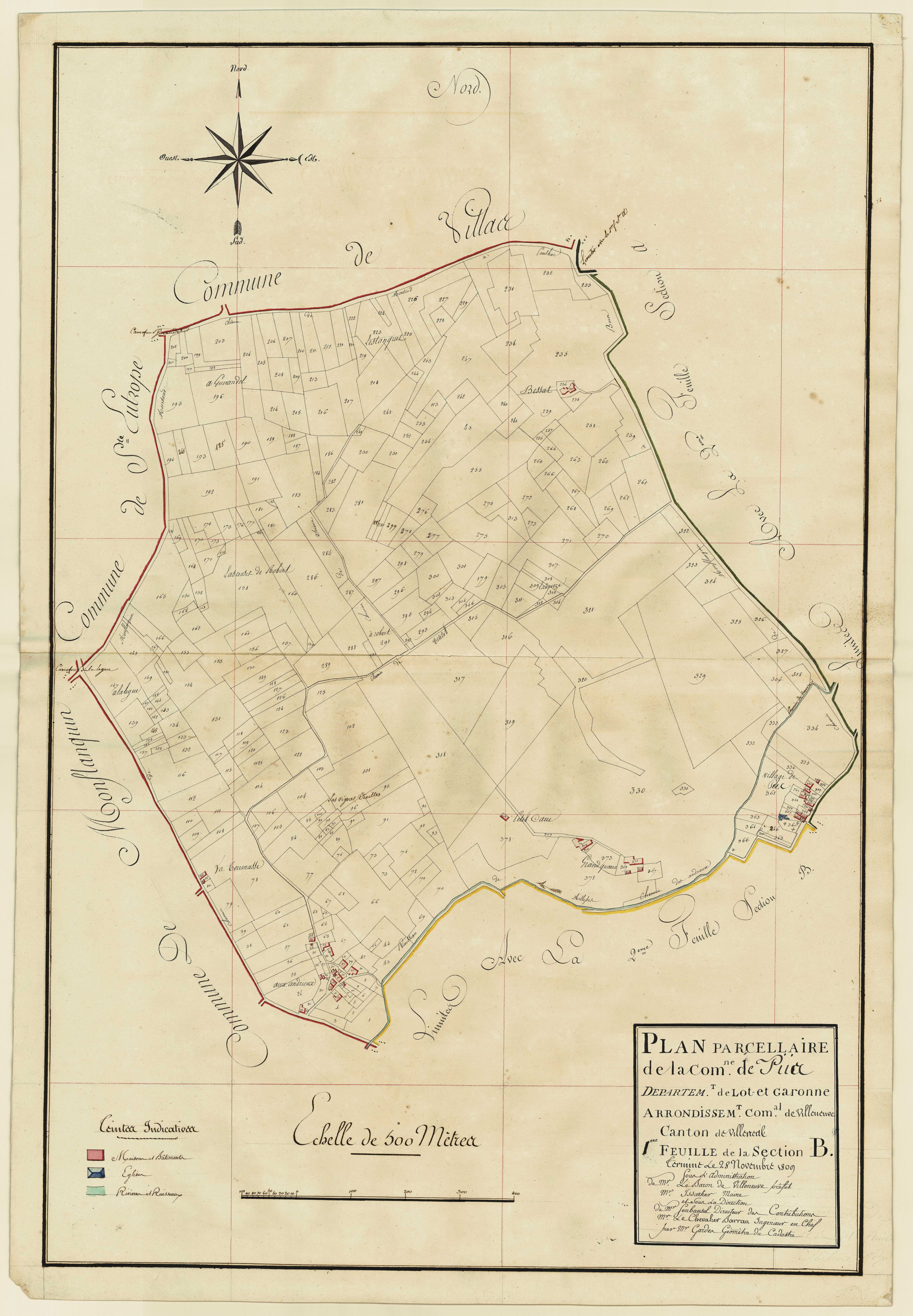 Plan primitif, atlas-B1, Piis (voir Saint-Eutrope-de-Born)
