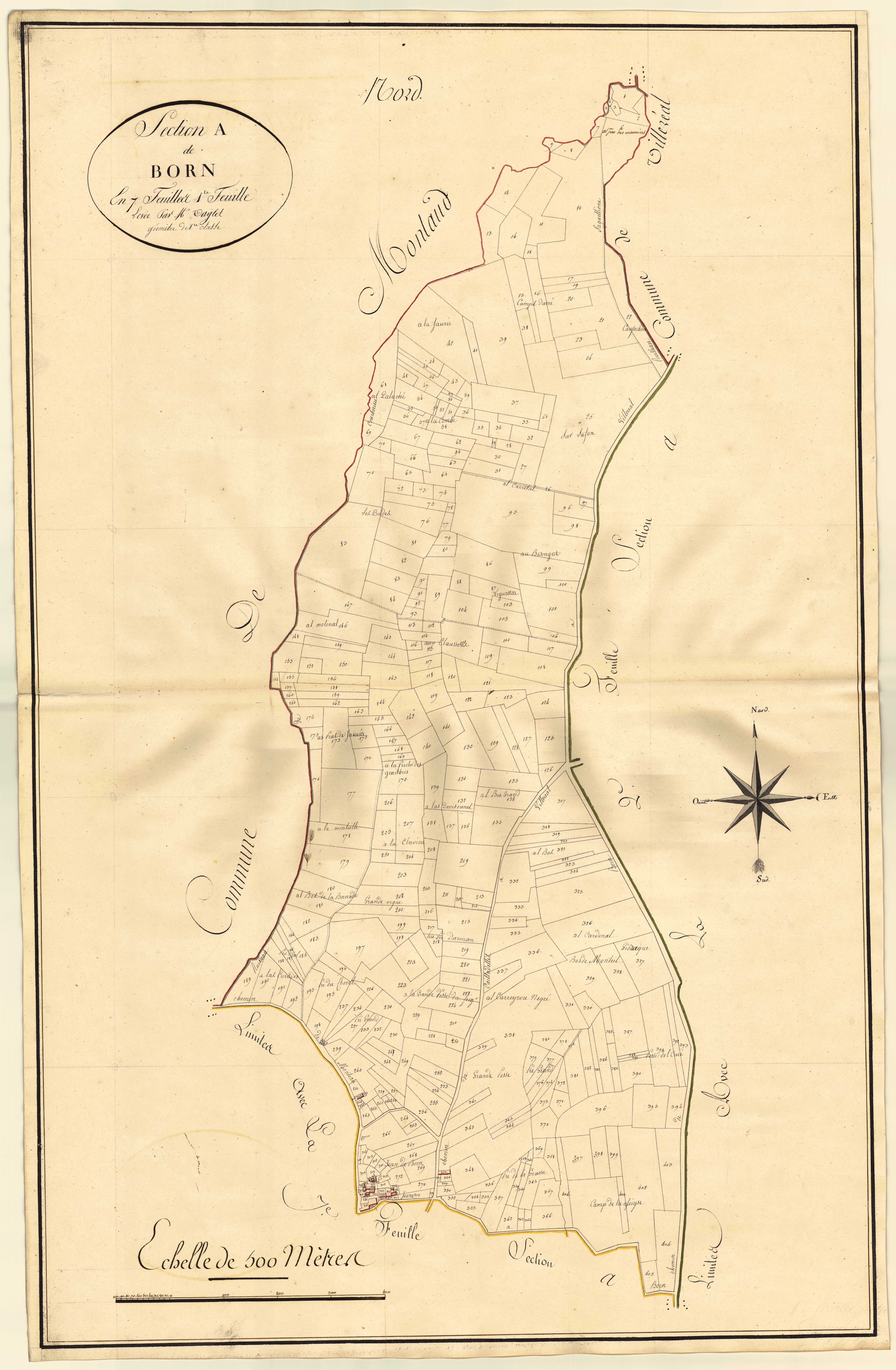 Plan primitif, atlas-A1 Born, Saint-Eutrope-de-Born