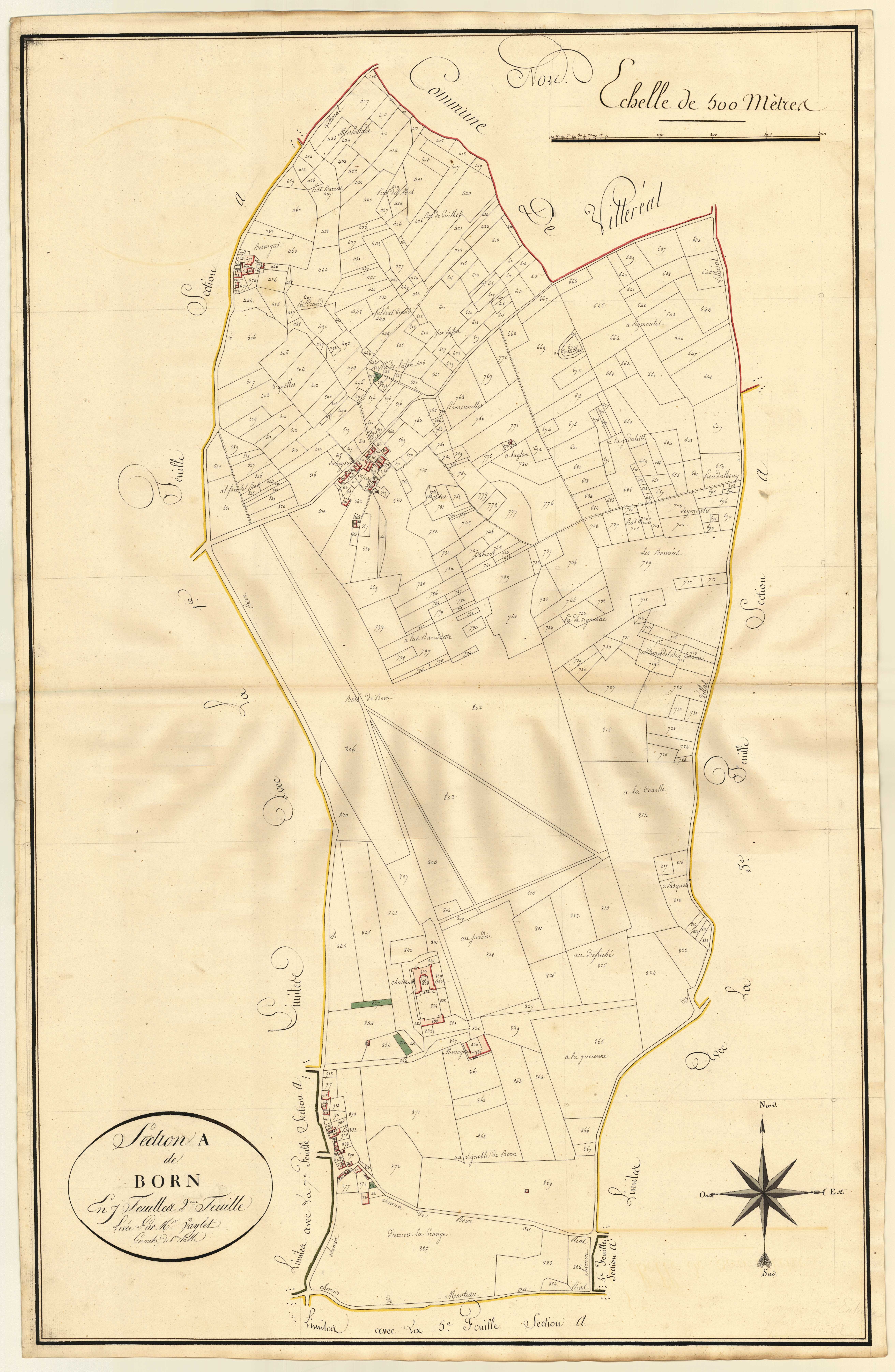 Plan primitif, atlas-A2 Born, Saint-Eutrope-de-Born