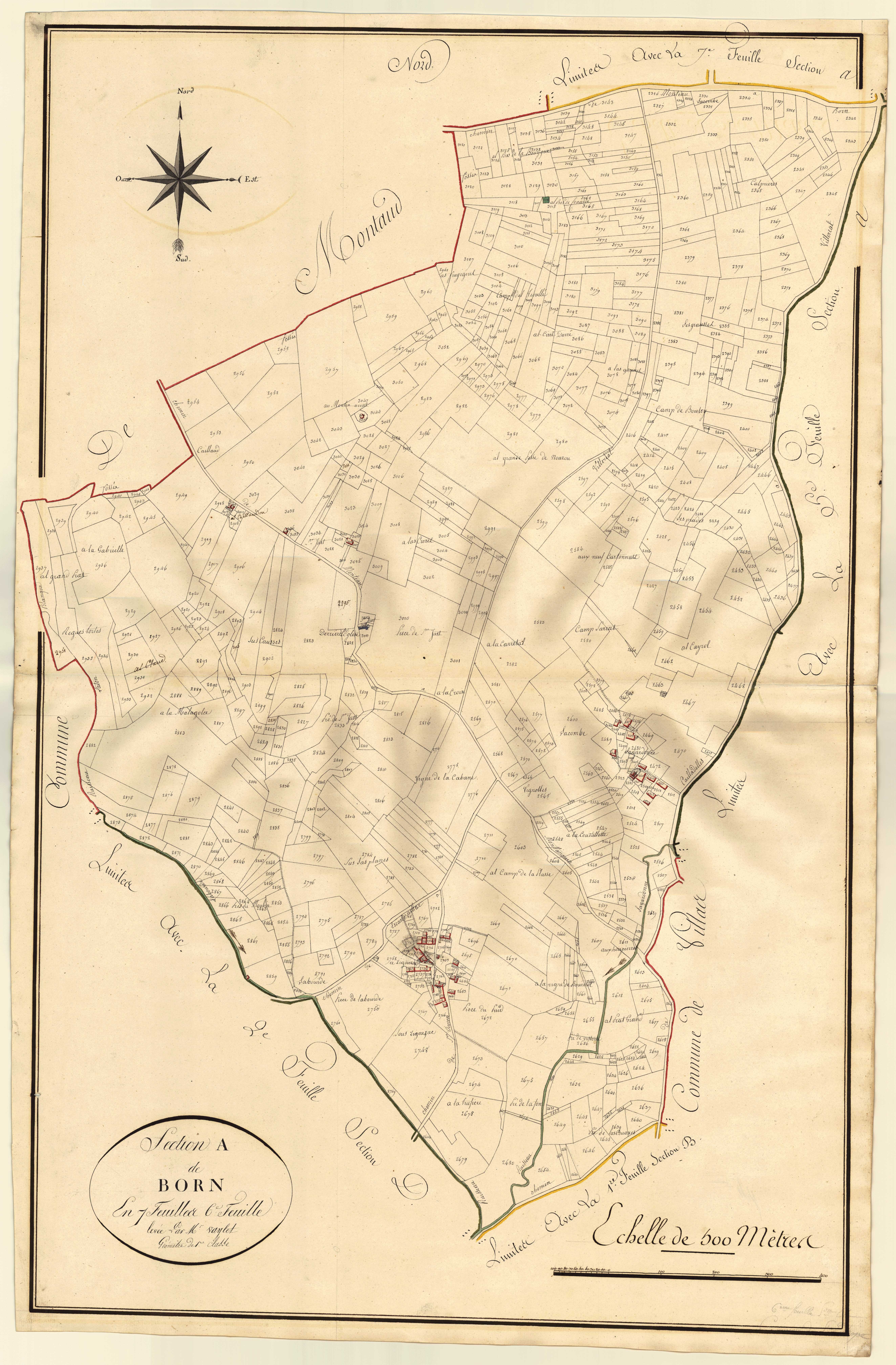 Plan primitif, atlas-A6 Born, Saint-Eutrope-de-Born