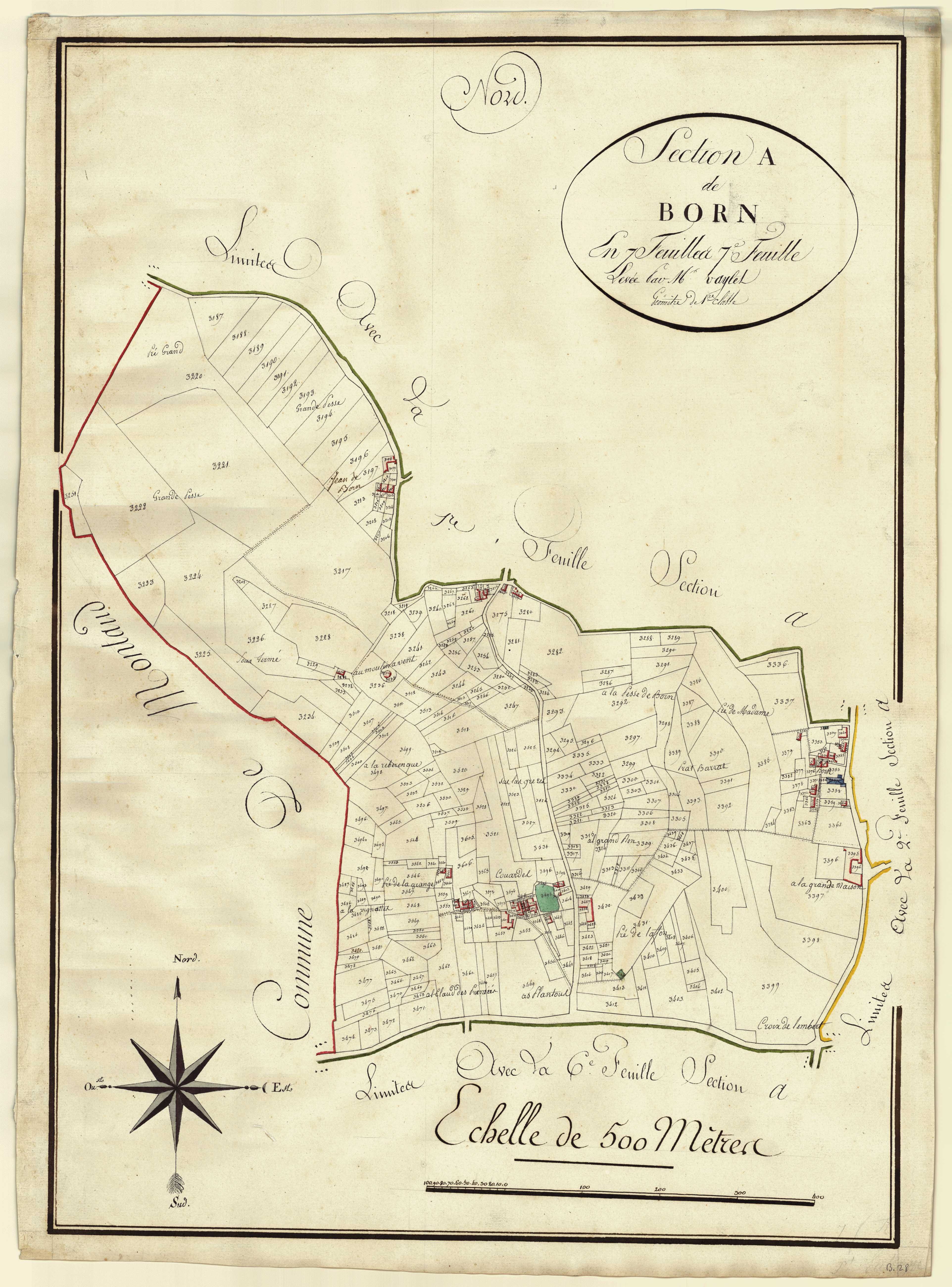 Plan primitif, atlas-A7 Born, Saint-Eutrope-de-Born