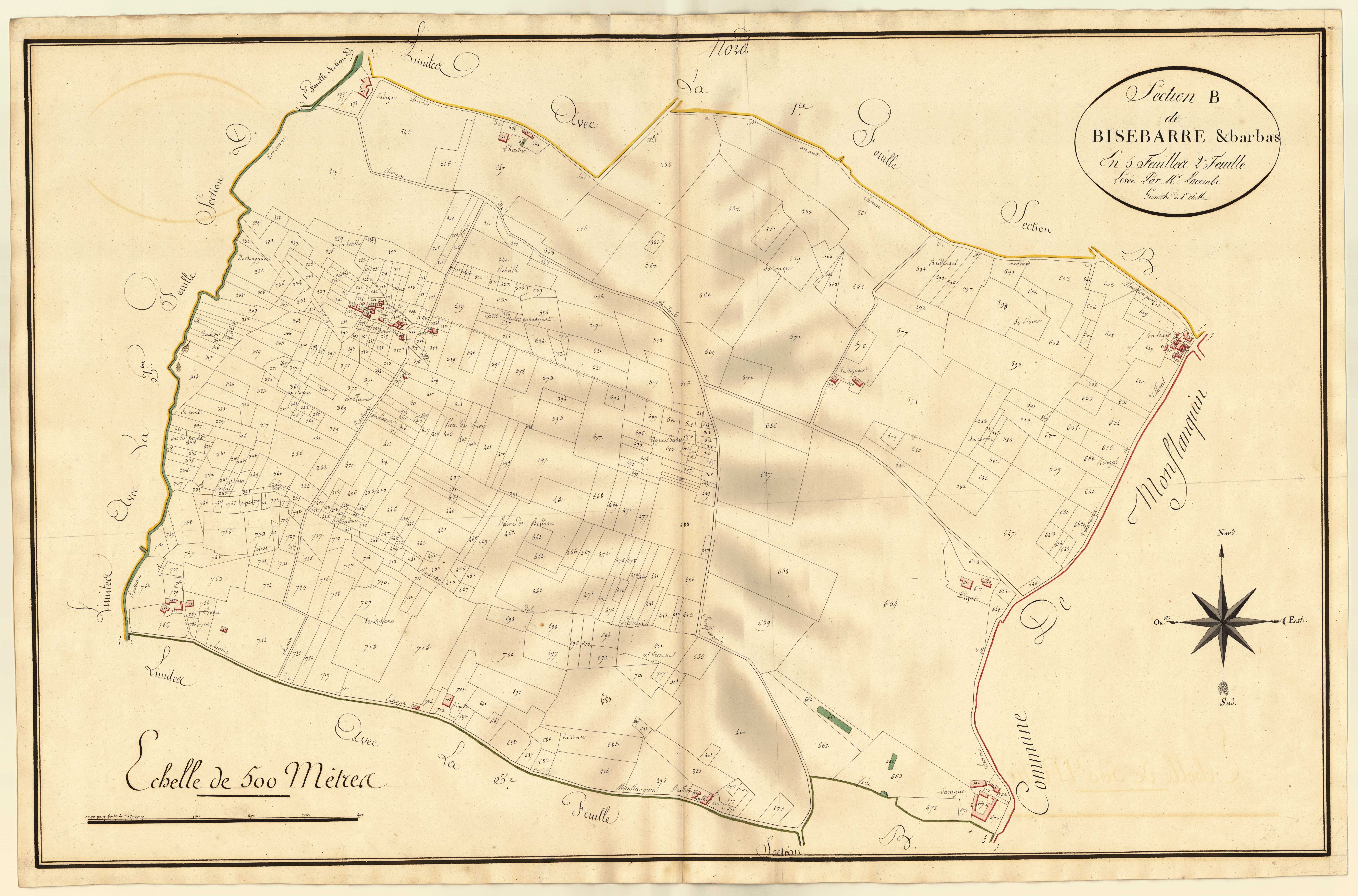 Plan primitif, atlas-B2 Brisebarre et Barbas, Saint-Eutrope-de-Born