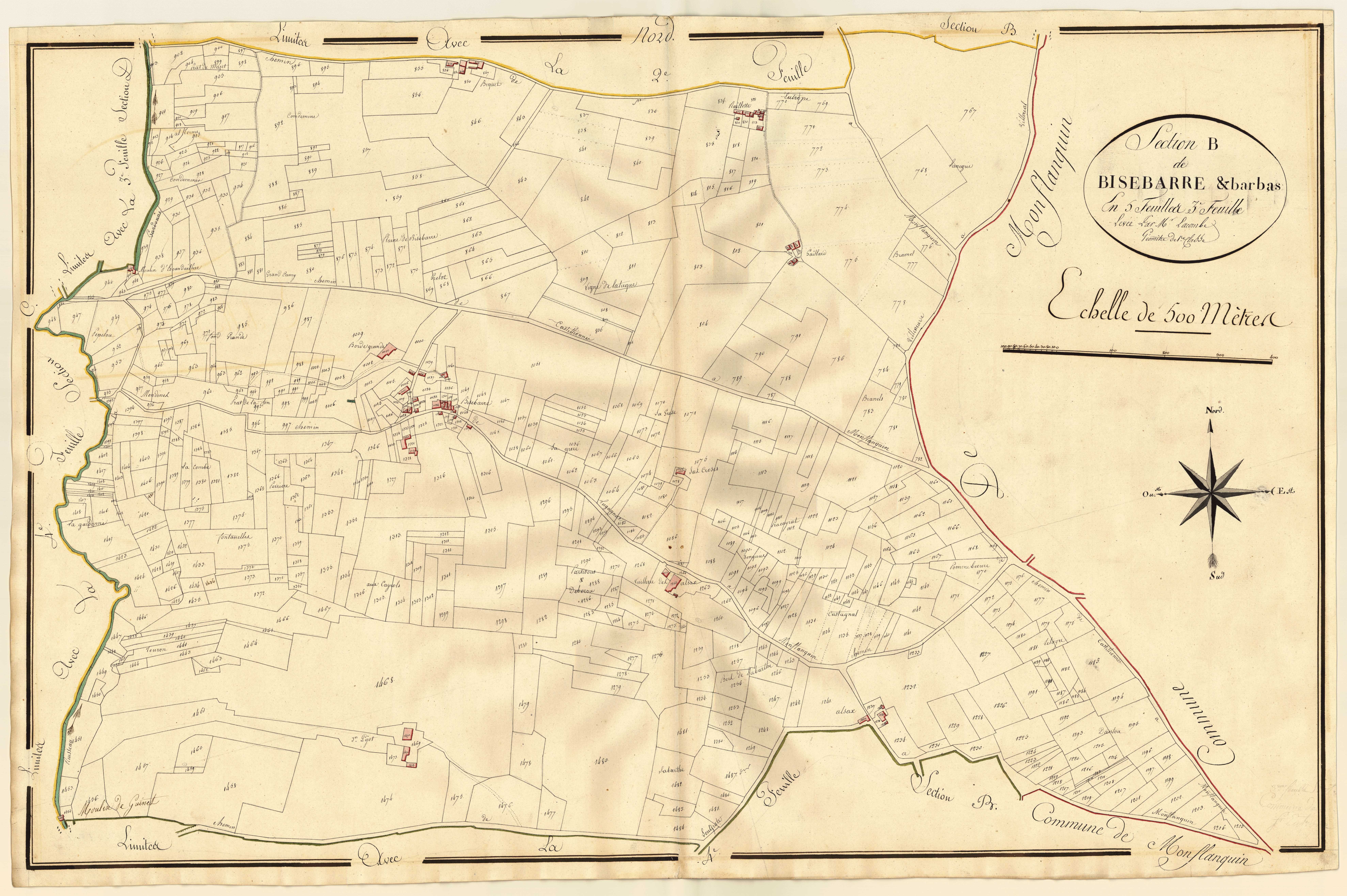 Plan primitif, atlas-B3 Brisebarre et Barbas, Saint-Eutrope-de-Born