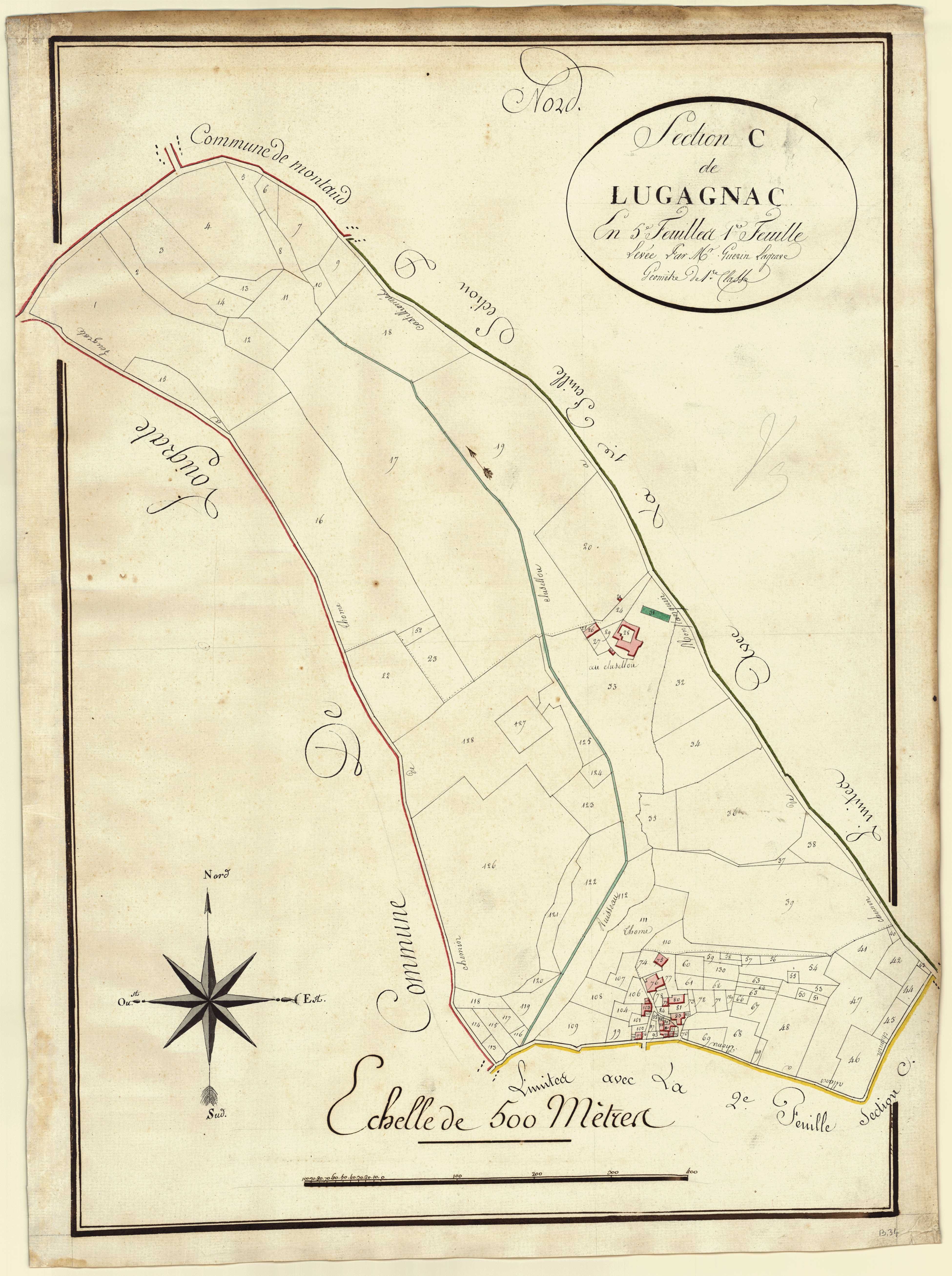 Plan primitif, atlas-C1 Lugagnac, Saint-Eutrope-de-Born