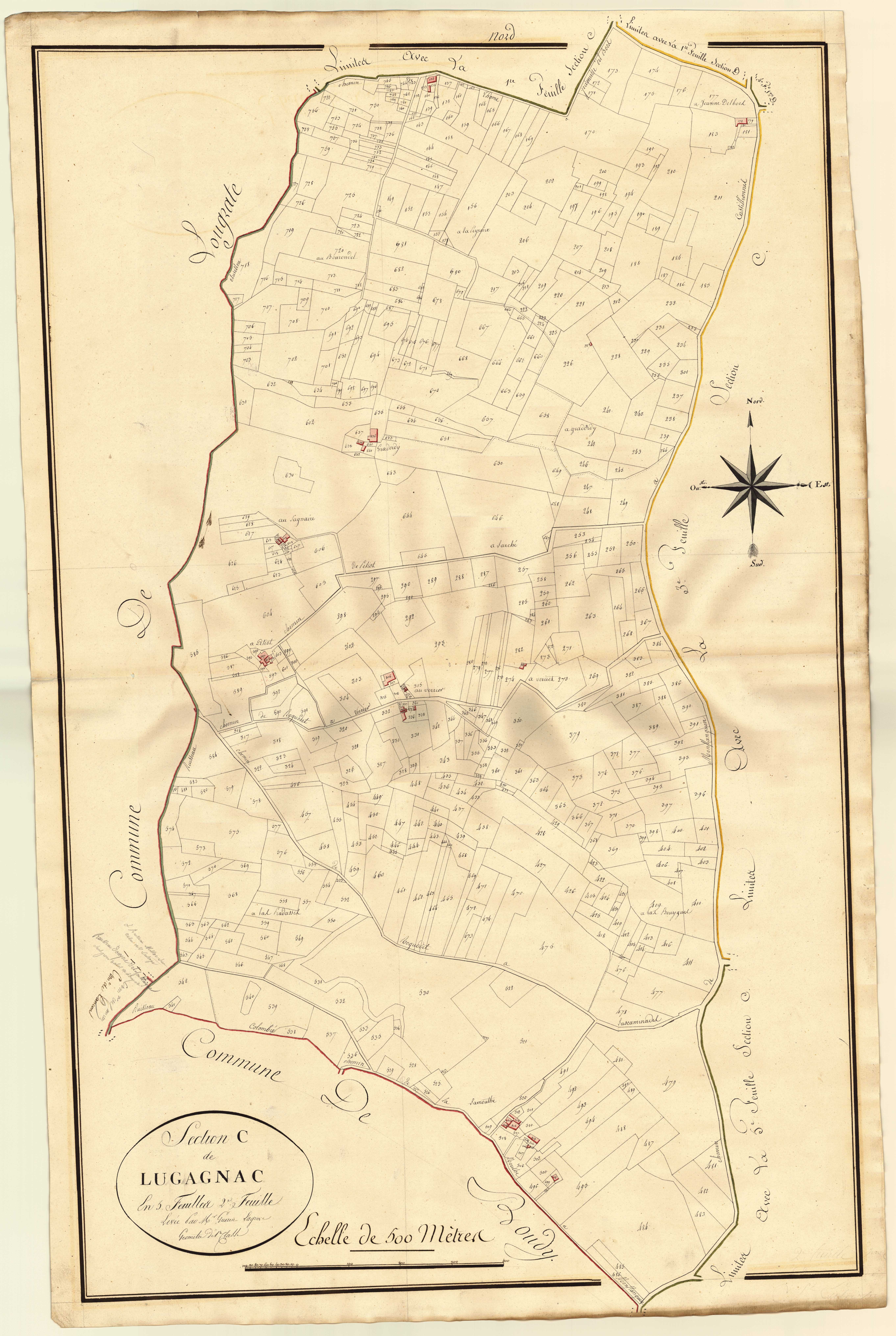 Plan primitif, atlas-C2 Lugagnac, Saint-Eutrope-de-Born