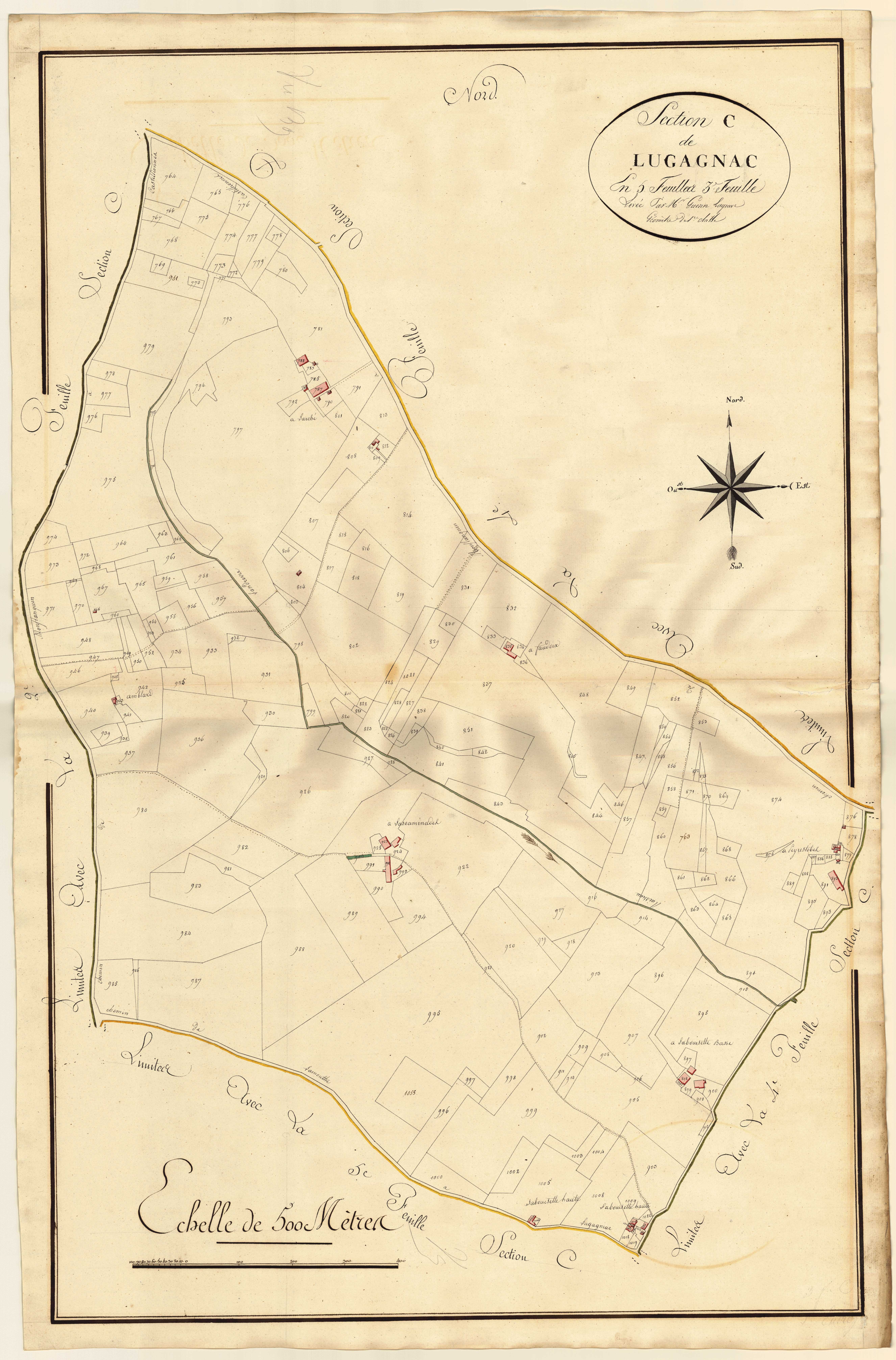 Plan primitif, atlas-C3 Lugagnac, Saint-Eutrope-de-Born