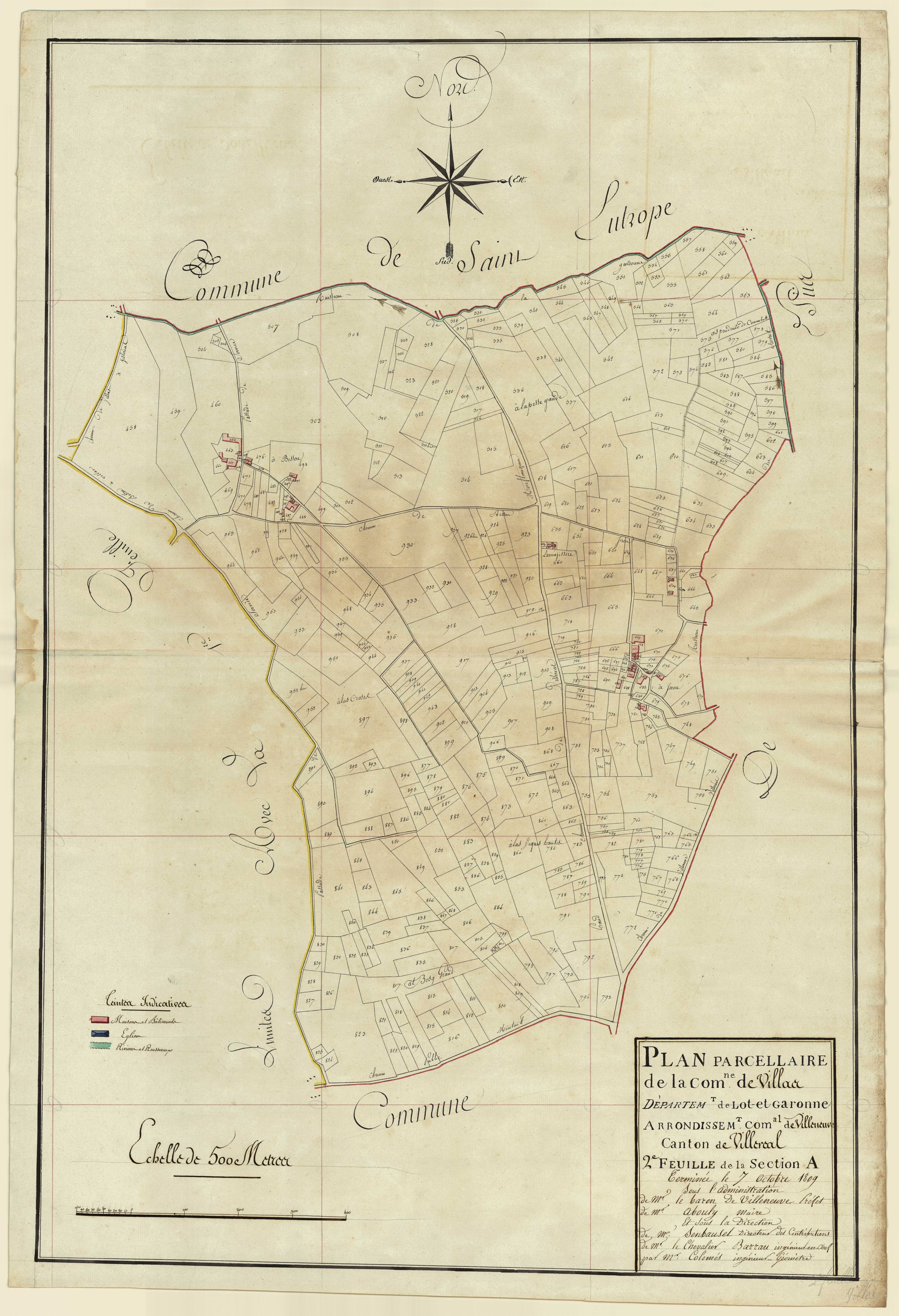 Plan primitif, atlas-A2, Villas (voir Saint-Eutrope-de-Born)