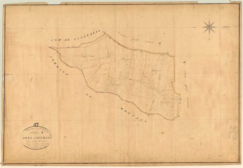 Plan napoléonien, feuille préparatoire-A1 Born couchant, Saint-Eutrope-de-Born