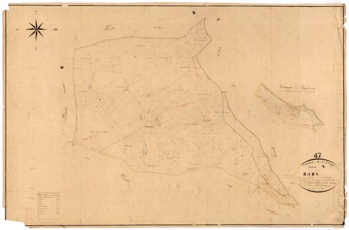 Plan napoléonien, feuille préparatoire-A4 Born couchant, Saint-Eutrope-de-Born