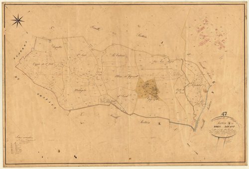 Plan napoléonien, feuille préparatoire-A6 Born couchant, Saint-Eutrope-de-Born