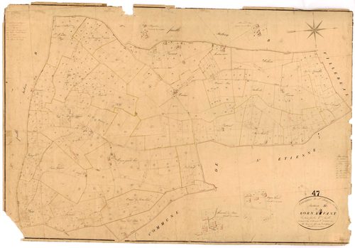 Plan napoléonien, feuille préparatoire-B2 Born levant, Saint-Eutrope-de-Born