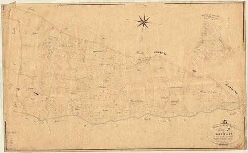 Plan napoléonien, feuille préparatoire-B3 Born levant, Saint-Eutrope-de-Born