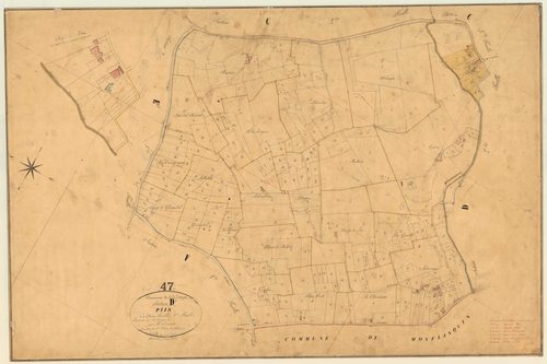 Plan napoléonien, feuille préparatoire-D1 Piis, Saint-Eutrope-de-Born