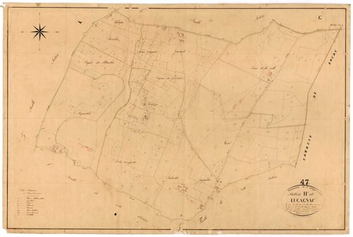 Plan napoléonien, feuille préparatoire-H2 Lugagnac, Saint-Eutrope-de-Born