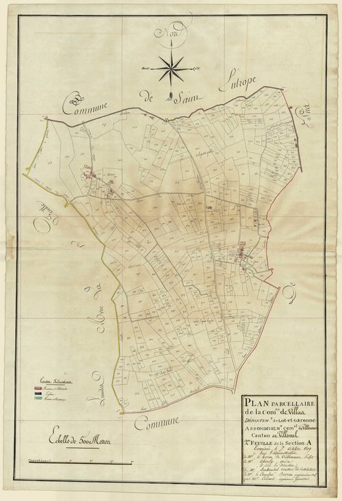 Plan primitif, atlas-A2, Villas (voir Saint-Eutrope-de-Born)